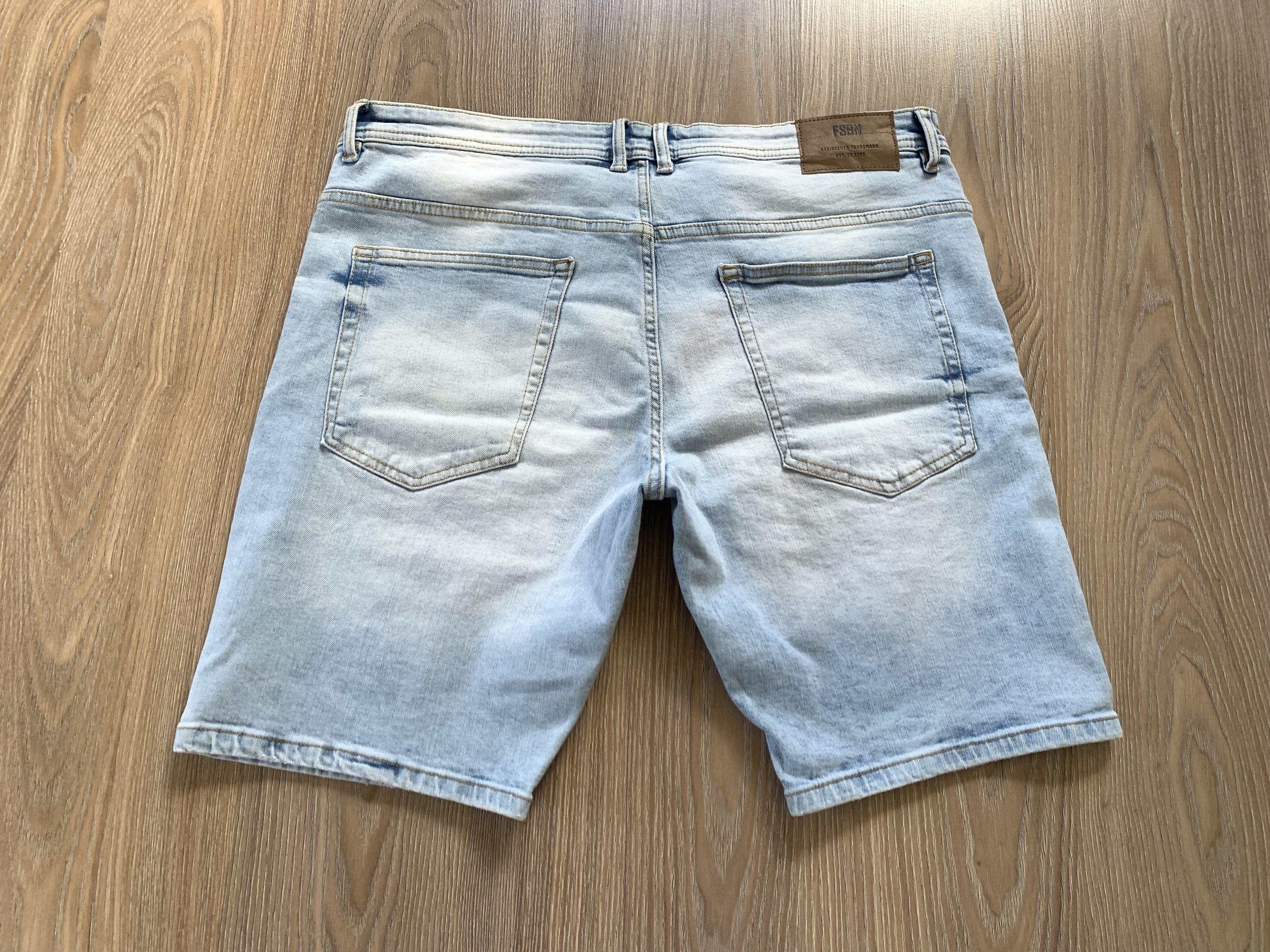 Other Fishbone Mens Slim Light Blue Distressed Denim Shorts Size US 40 / EU 56 - 4 Thumbnail