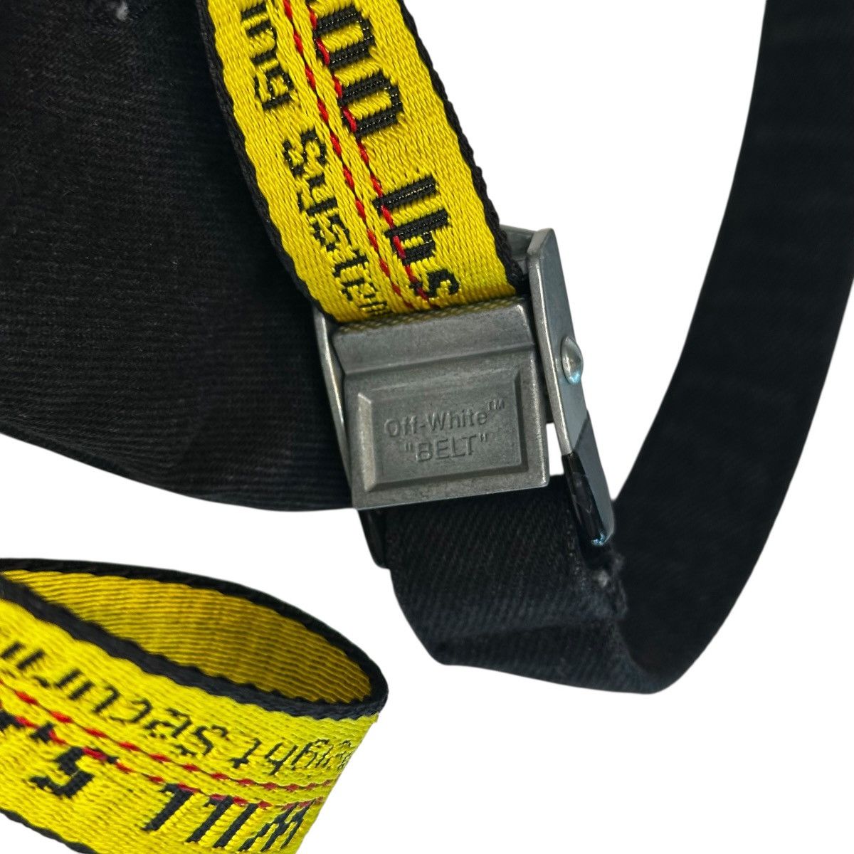 Off-White OFF-WHITE Denim Black Belt Bag w/ Yellow Industrial Strap Size ONE SIZE - 5 Thumbnail