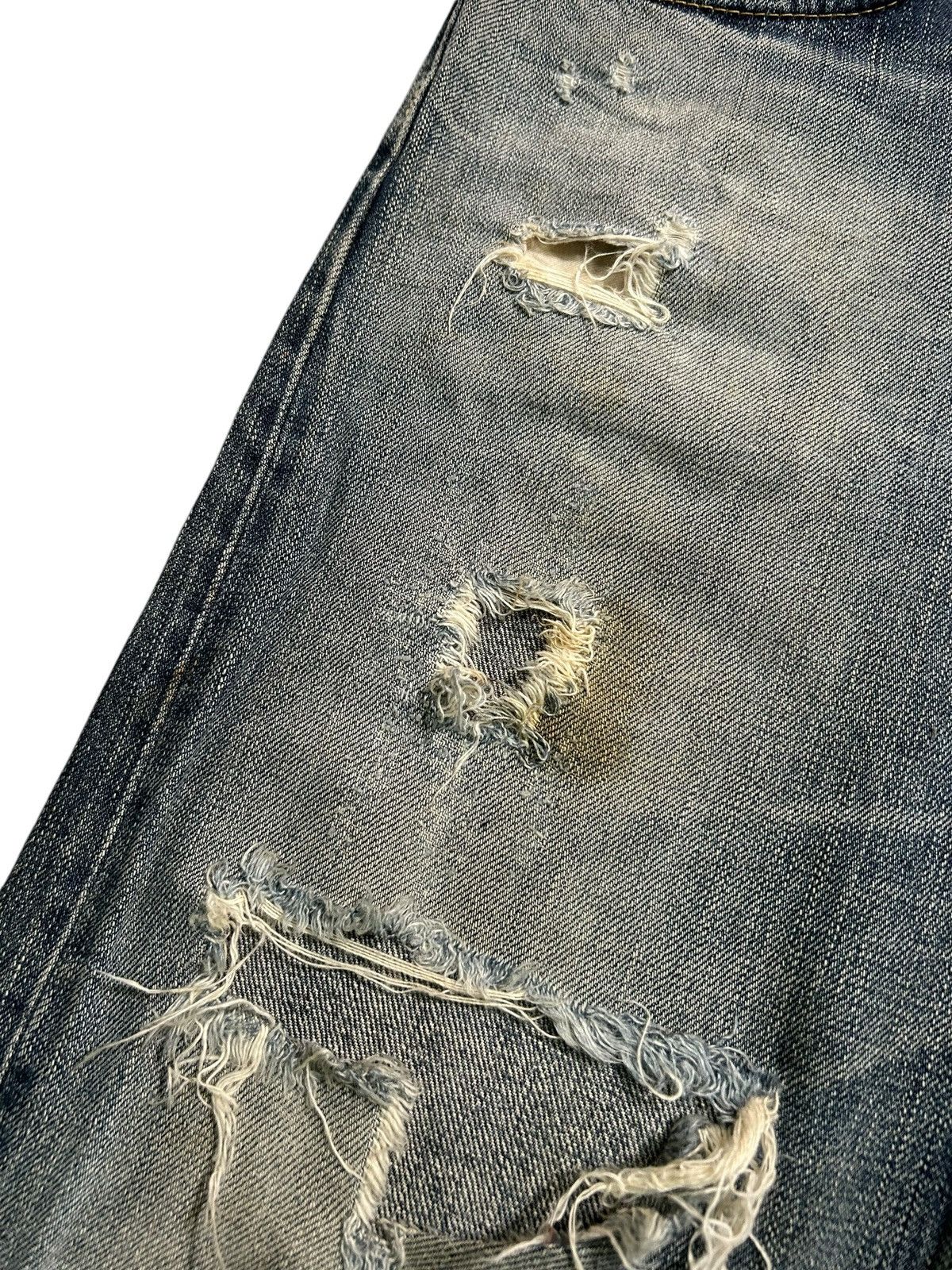 Japanese Brand × Kapital × Vintage Vtg Edwin505 Selvedge Distressed Grunge Rock Punk Denim ☠️🎌🎌 Size US 34 / EU 50 - 4 Thumbnail