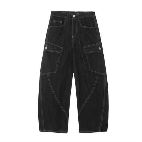 VIBE Men's street loose multi-pocket scimitar jeans y2k Size US 32 / EU 48 - 6 Thumbnail
