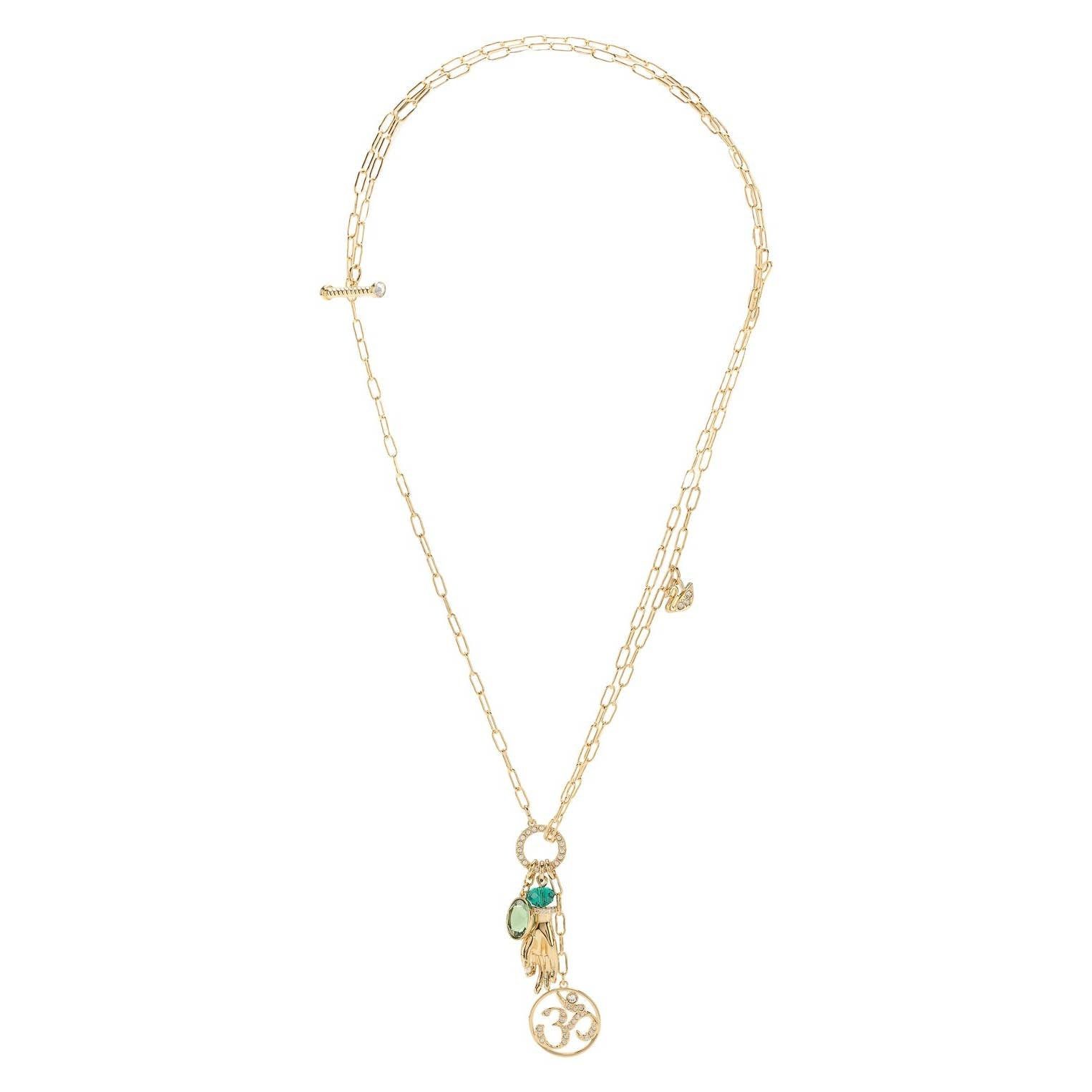 Swarovski Swarovski Symbolic Hand Om Green, Gold-tone plated Necklace Size ONE SIZE - 2 Thumbnail