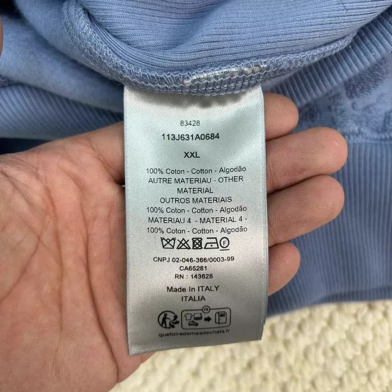 Dior Dior Haze blue towel hoodie sweatshirt Size US XXL / EU 58 / 5 - 5 Thumbnail