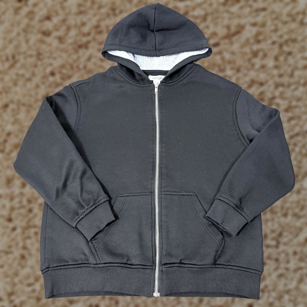 Vintage Refuge Women's Full Zip Hooded Jacket Black Size M Activewear Long Sleeve Casual Sportswear Size M / US 6-8 / IT 42-44 - 1 Thumbnail