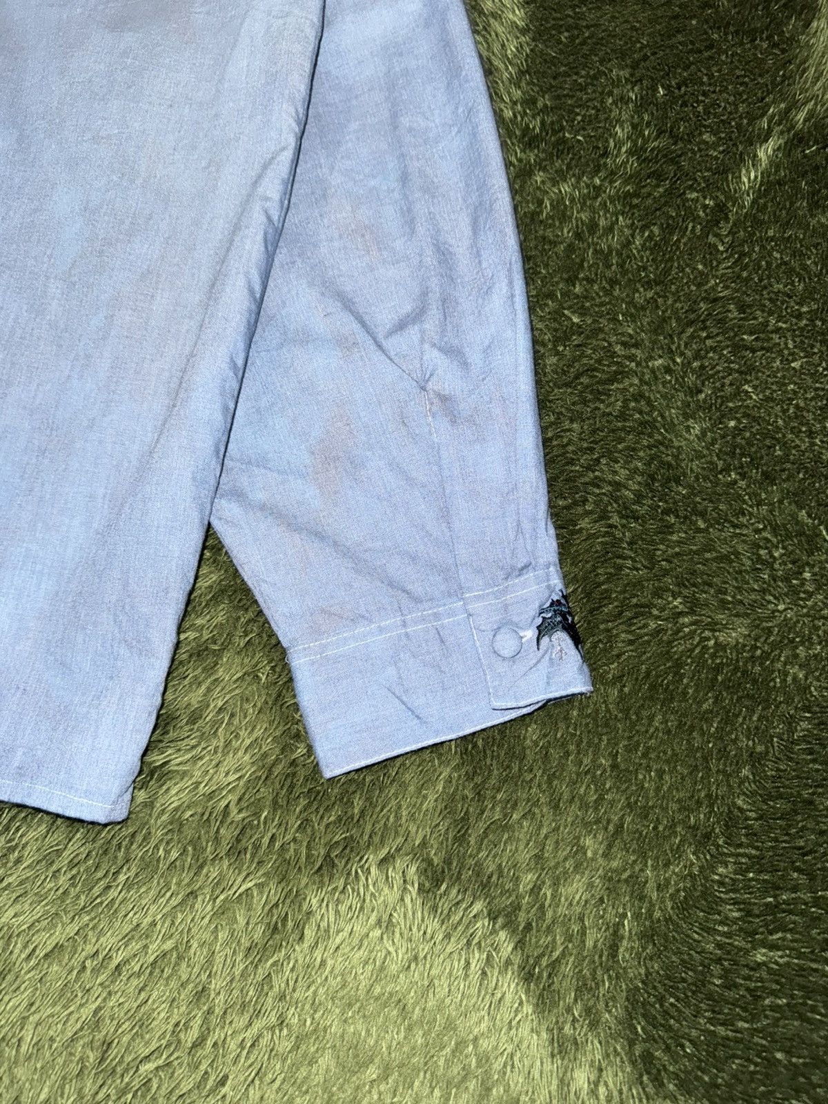 Japanese Brand High Gate Japan Hand-Dye Embroidery Shirt Indigo Size US XL / EU 56 / 4 - 10 Thumbnail