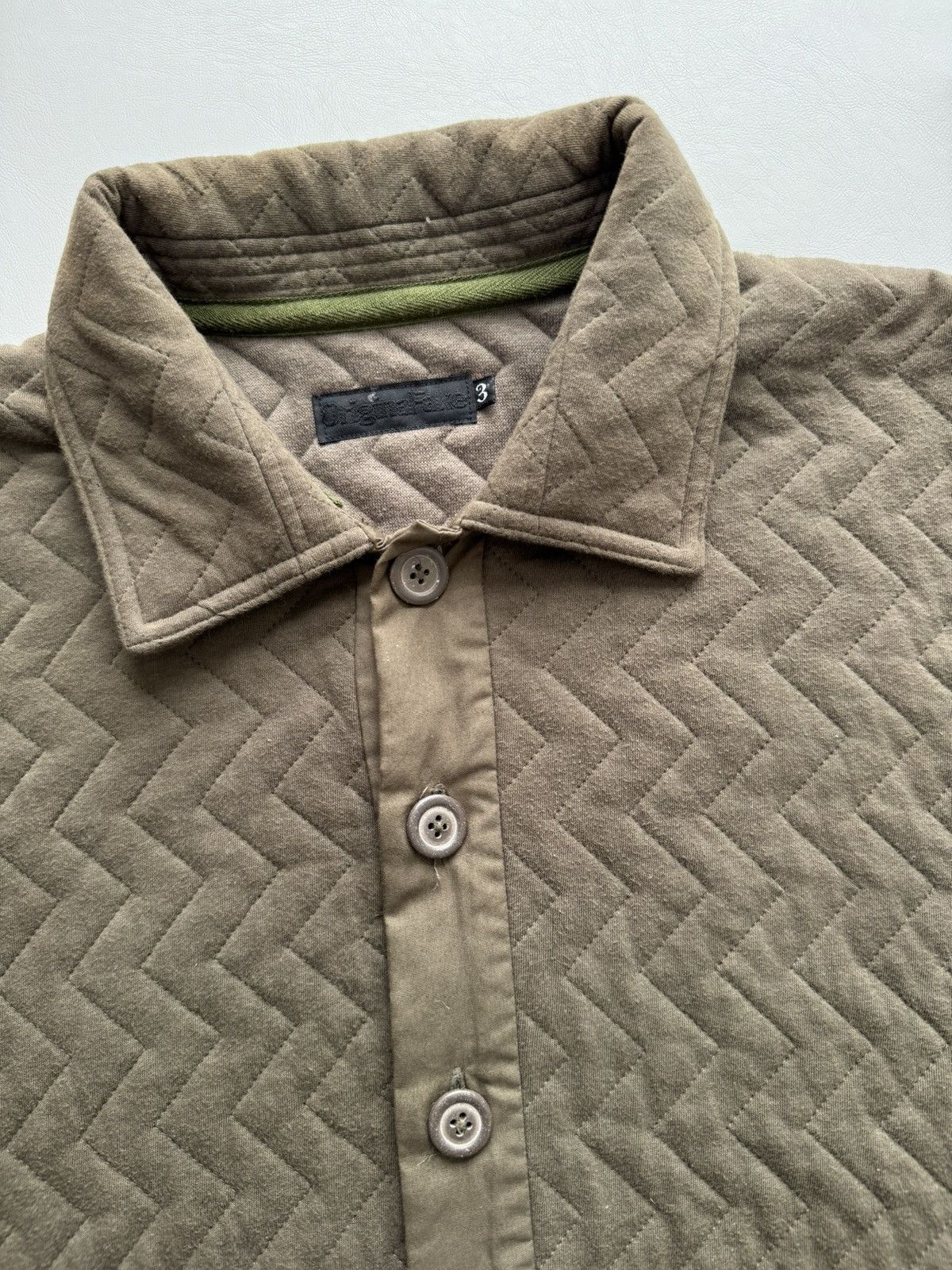 Original Fake SS08 Zig Zag Quilted Button Up Size US L / EU 52-54 / 3 - 4 Thumbnail
