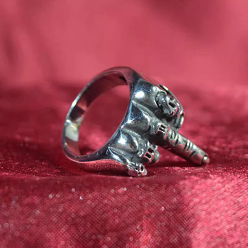 Jewelry Fxck Hip-hop Jewelry Rings Open Size Chrome Ring (Size 7-13) Size ONE SIZE - 1 Thumbnail