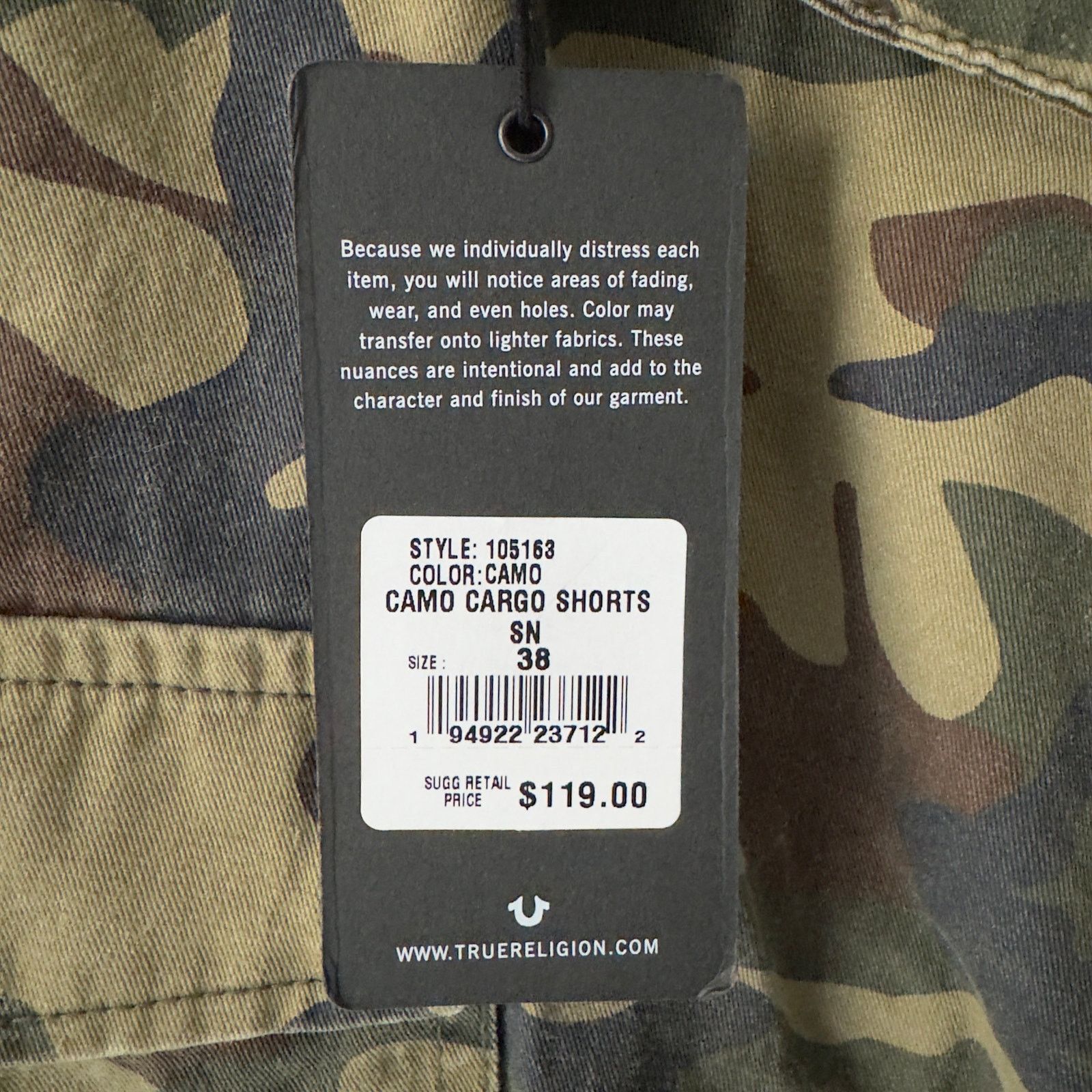 True Religion True Religion Camo Cargo Shorts Camouflage Pockets Zip Y2K Size US 38 / EU 54 - 6 Thumbnail