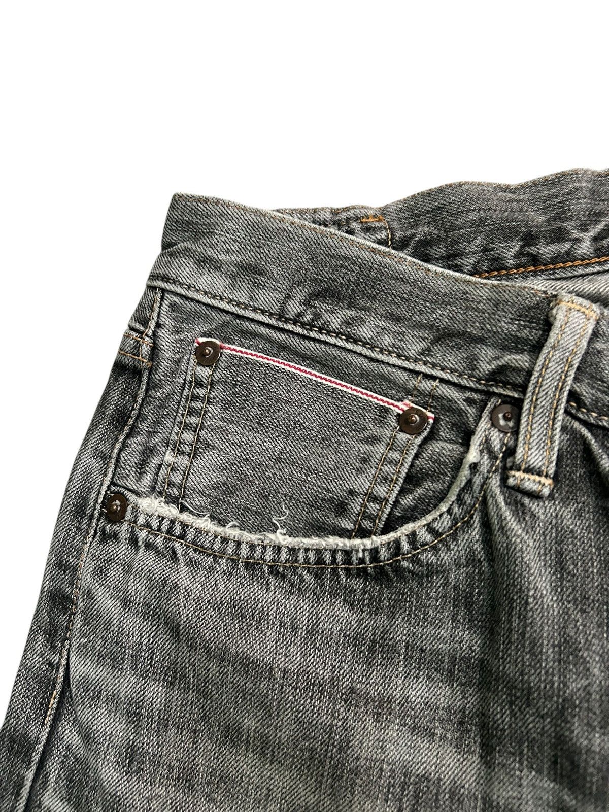 Japanese Brand × Kapital × Vintage Edwin Selvedge Vintage Distressed Denim Jeans Size US 35 - 4 Thumbnail