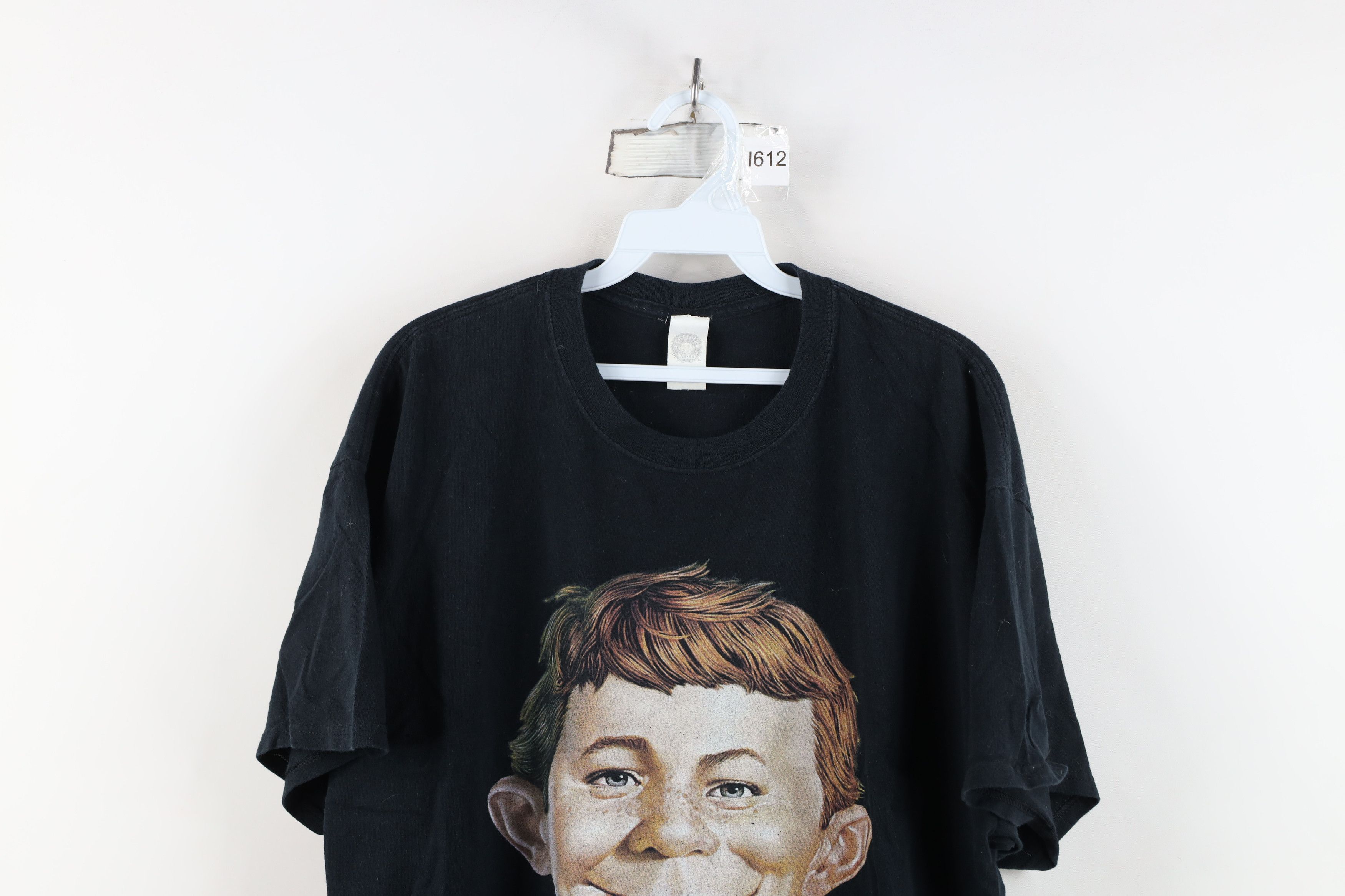 Vintage Vintage Alfred E Neuman Face Short Sleeve T-Shirt Black Size US XL / EU 56 / 4 - 2 Thumbnail