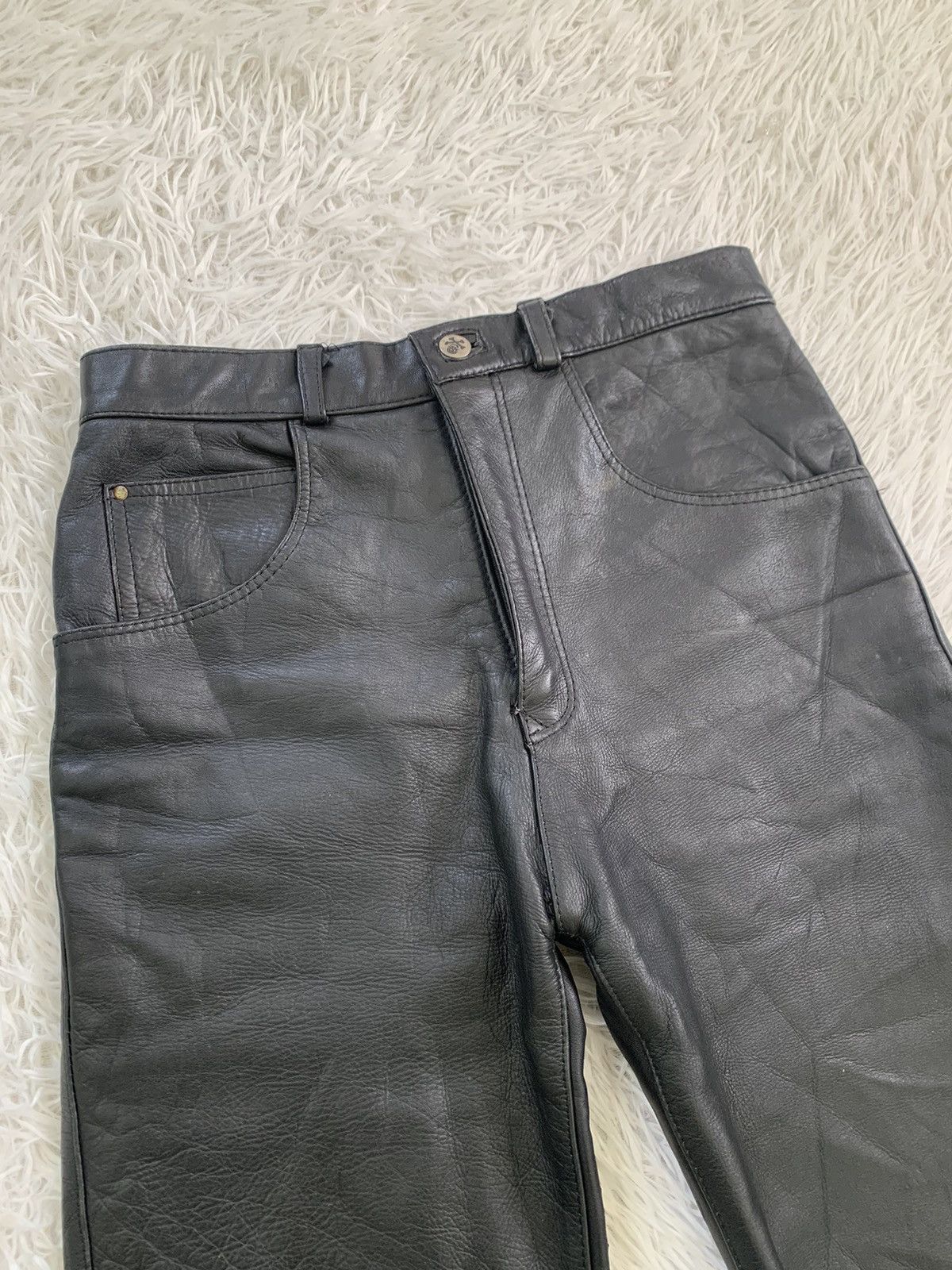 Leather Cuirs London Leather Pant Skull Button Size US 28 / EU 44 - 3 Thumbnail