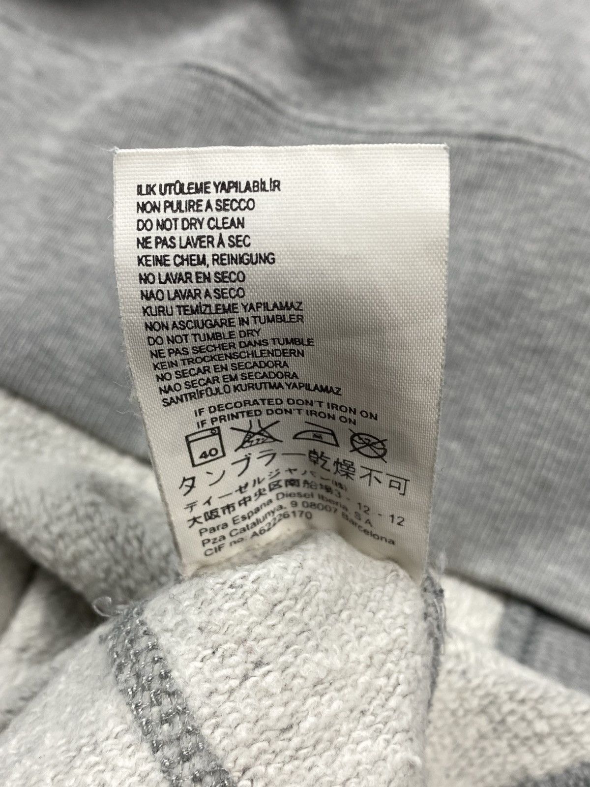 Diesel Diesel Sweatshirt Cotton Pullover Crew Neck Jumper Grey Size US L / EU 52-54 / 3 - 16 Thumbnail