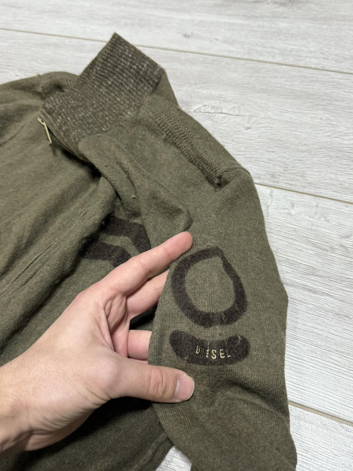 Diesel Diesel wool linen sweater zip zip Size US L / EU 52-54 / 3 - 11 Thumbnail