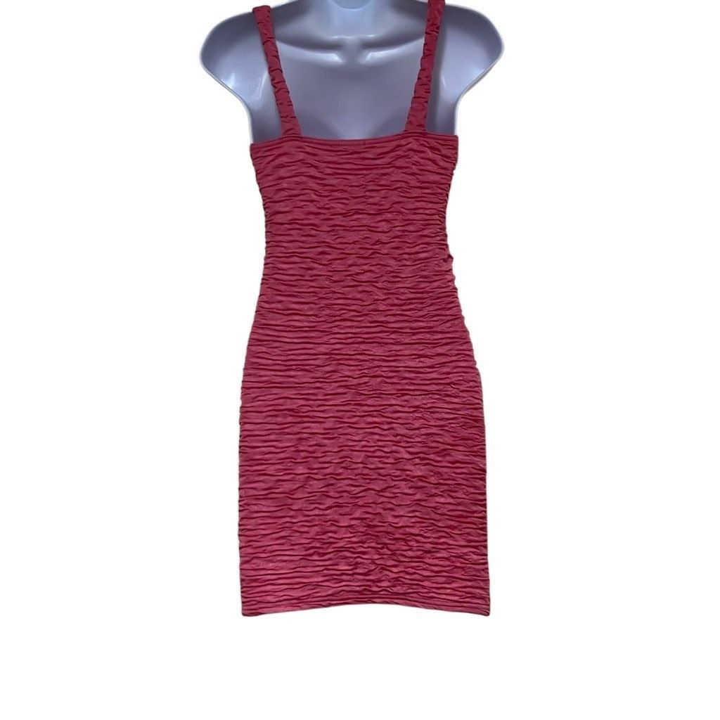 Other Skinwear Womens 10 Pink Ruched Bodycon Mini Dress Party, Coc Size L / US 10 / IT 46 - 2 Thumbnail