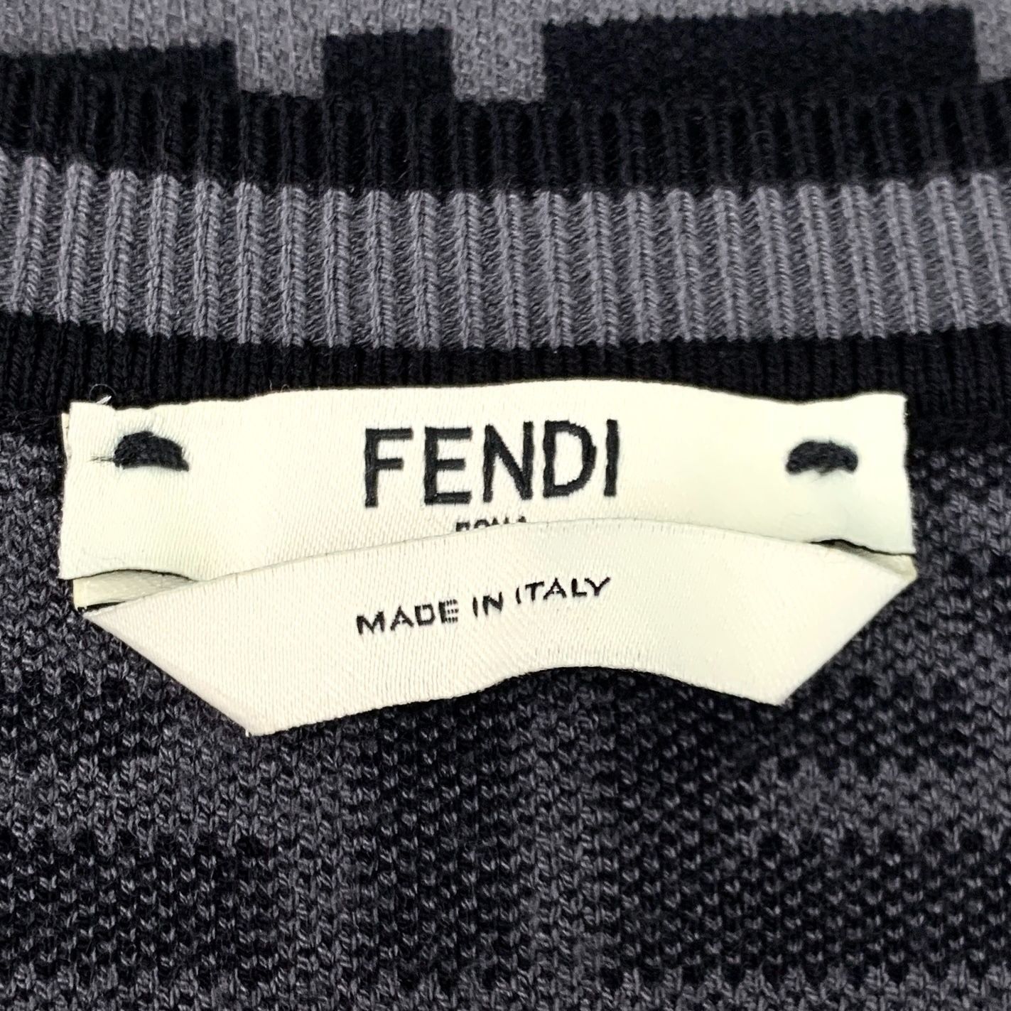 Fendi Fendi FF Monogram Jacquard Knit Sweater Gray/Black Size XS / US 0-2 / IT 36-38 - 5 Thumbnail
