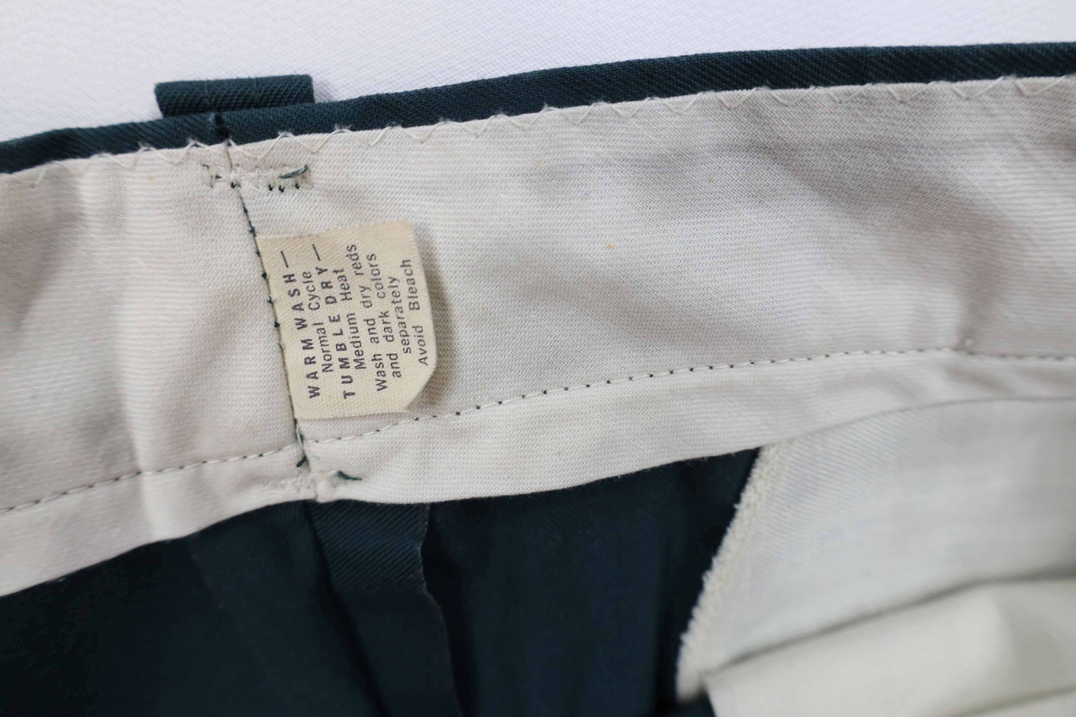 Lee Vintage 70s Lee Wide Leg Workwear Mechanic Pants Green USA Size US 34 / EU 50 - 8 Thumbnail