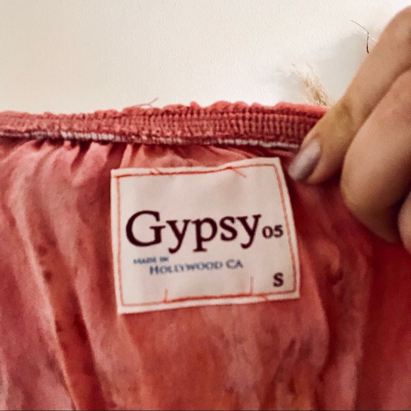Gypsy 05 GYPSY 05 REVOLVE Cream Pink Dye Ruffle Strapless Maxi Dress Size S / US 4 / IT 40 - 6 Thumbnail