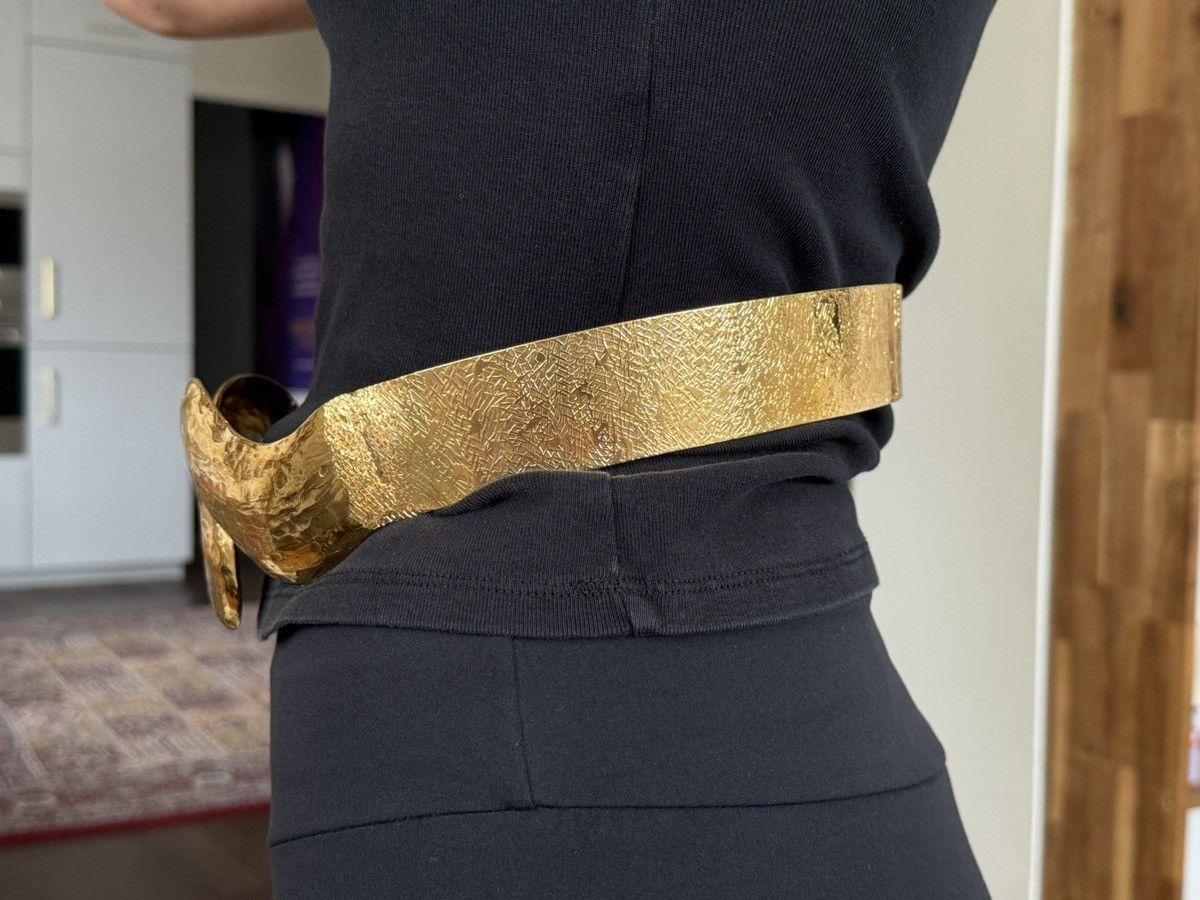 Yves Saint Laurent Yves Saint Laurent Gold Metal Belt – Vintage 80’s – One Size Size ONE SIZE - 4 Thumbnail