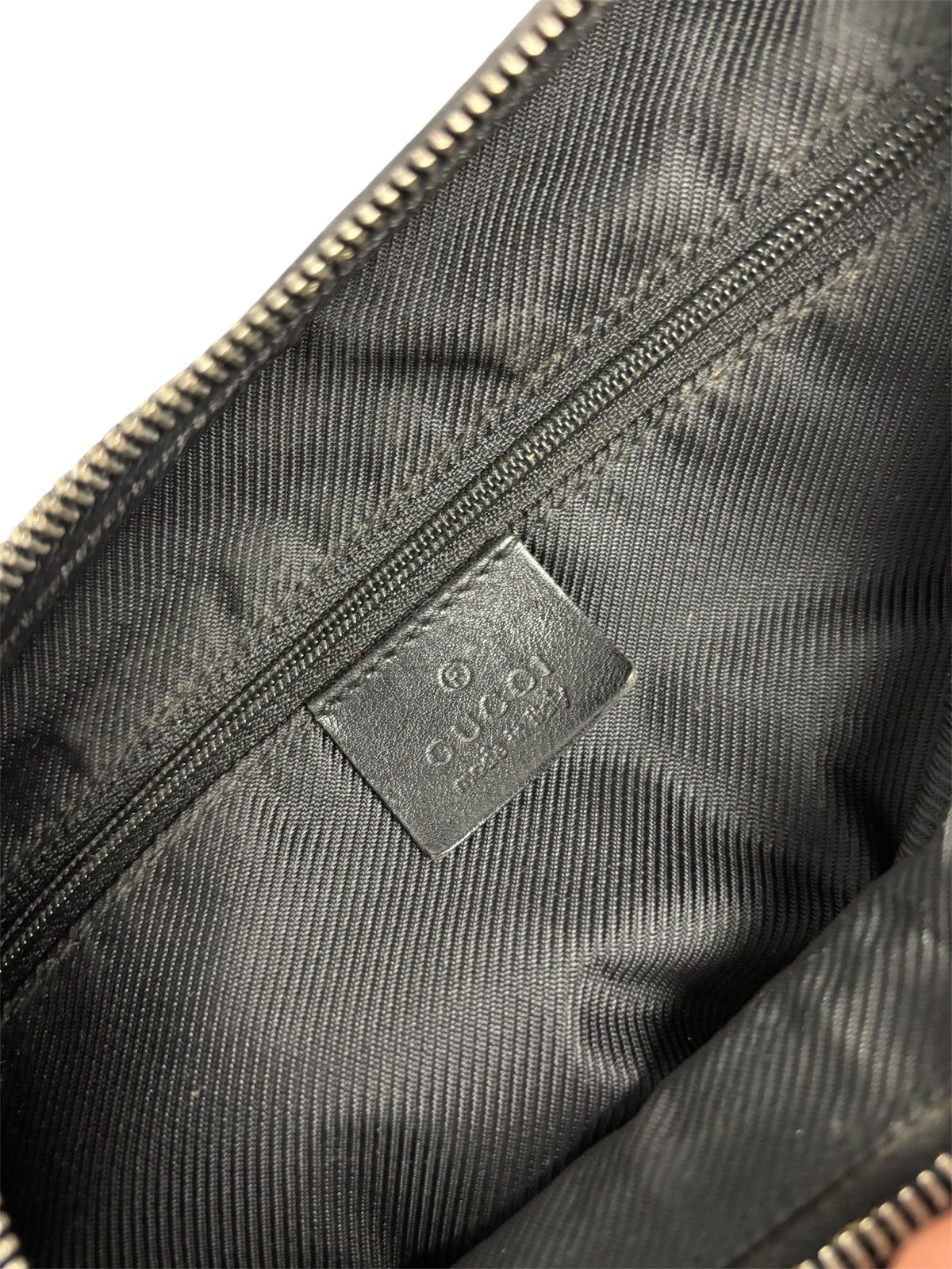 Gucci Gucci Vintage GG Canvas Small Black Shoulder Bag Luxury Size ONE SIZE - 12 Thumbnail