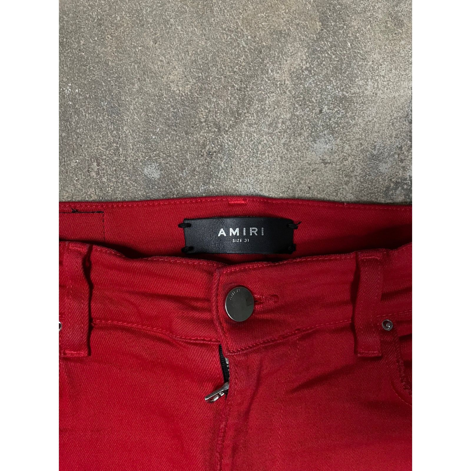 Amiri Amiri Jeans Thrasher Red Black Stripe 31 Used Size US 31 - 4 Thumbnail