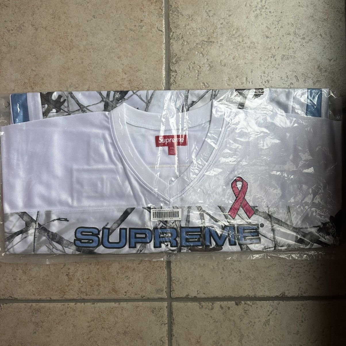 Supreme Breast Cancer Awareness Football Jersey White XXL