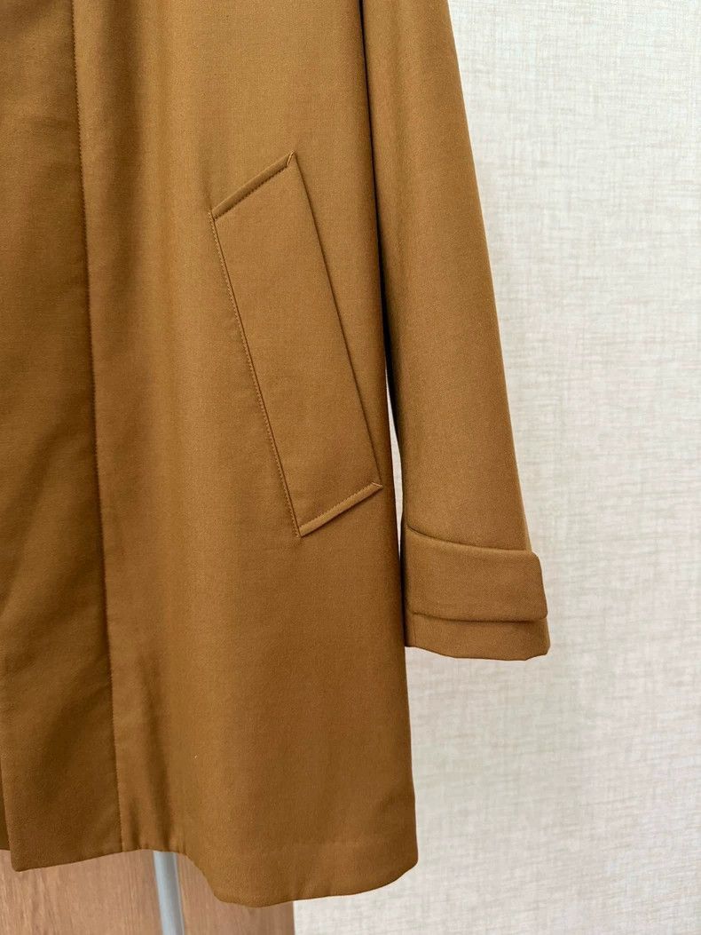 Ermenegildo Zegna Loro Piana GOK Camel Wool Trench Coat-2508 Size US M / EU 48-50 / 2 - 5 Thumbnail