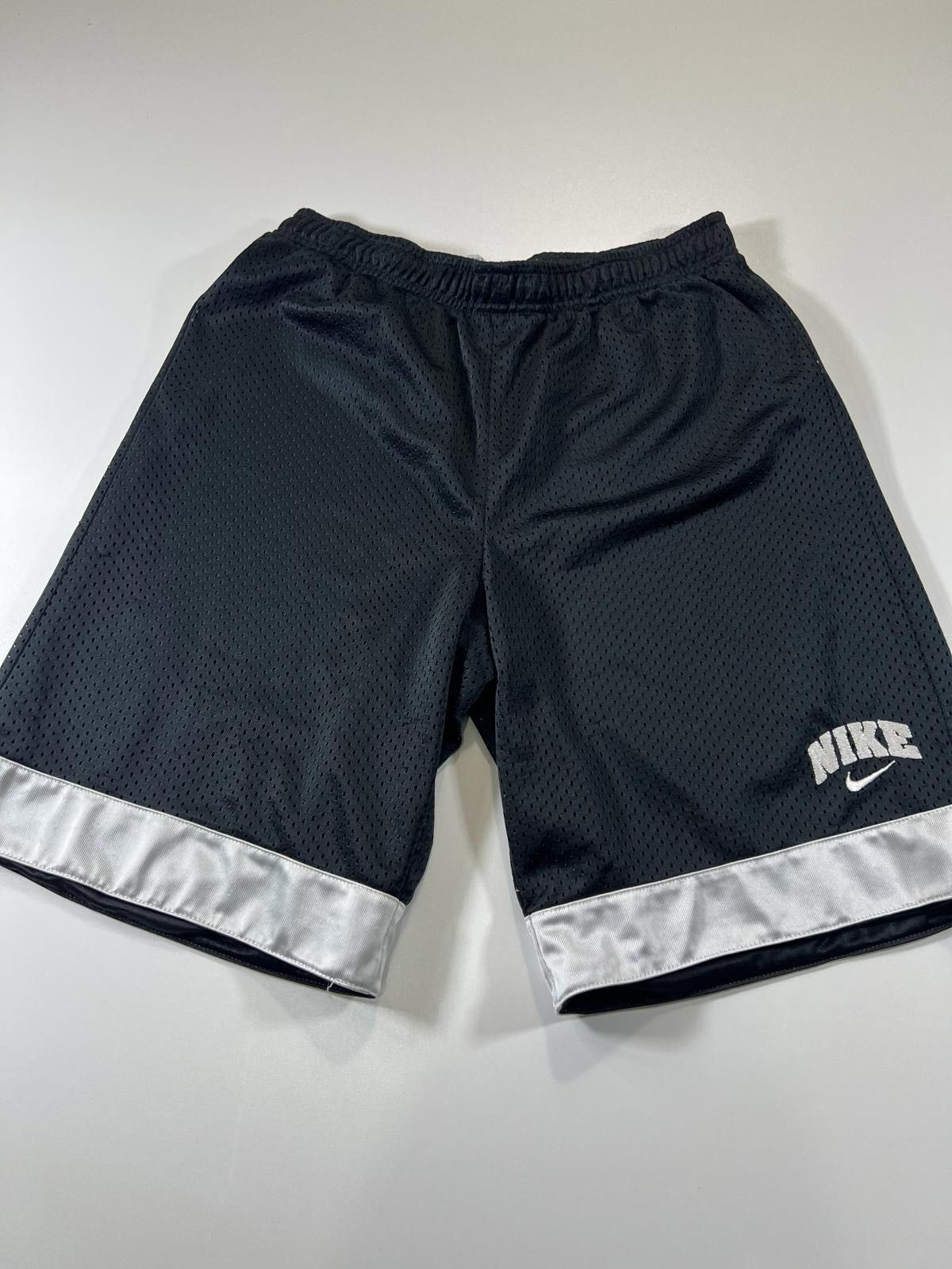 Nike Nike Black Mesh Athletic Shorts with Silver Trim Size US 32 / EU 48 - 1 Thumbnail