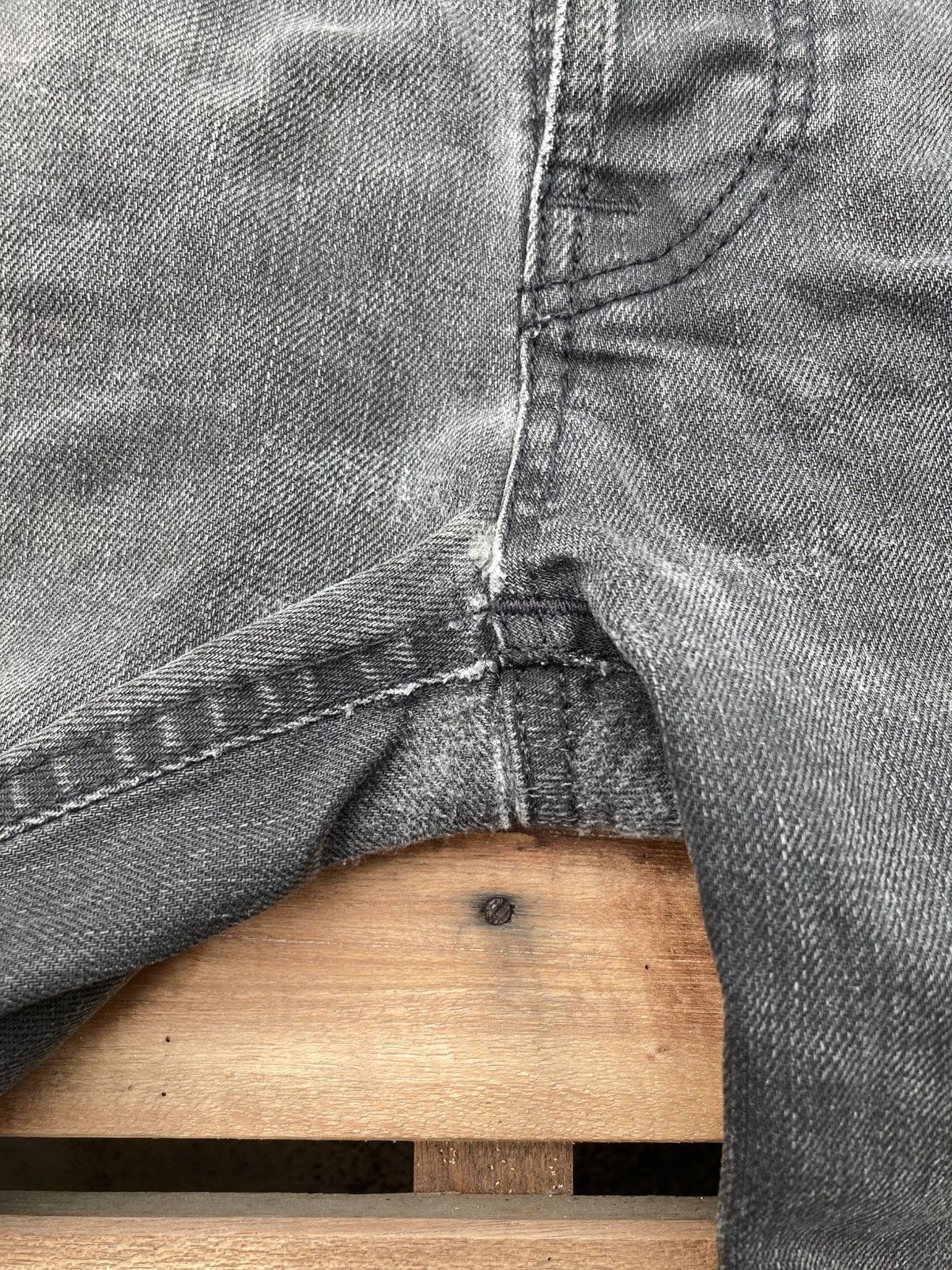 Nudie Jeans Distressed Nudie Grim Tim Broken Black Jeans Size US 32 / EU 48 - 10 Thumbnail