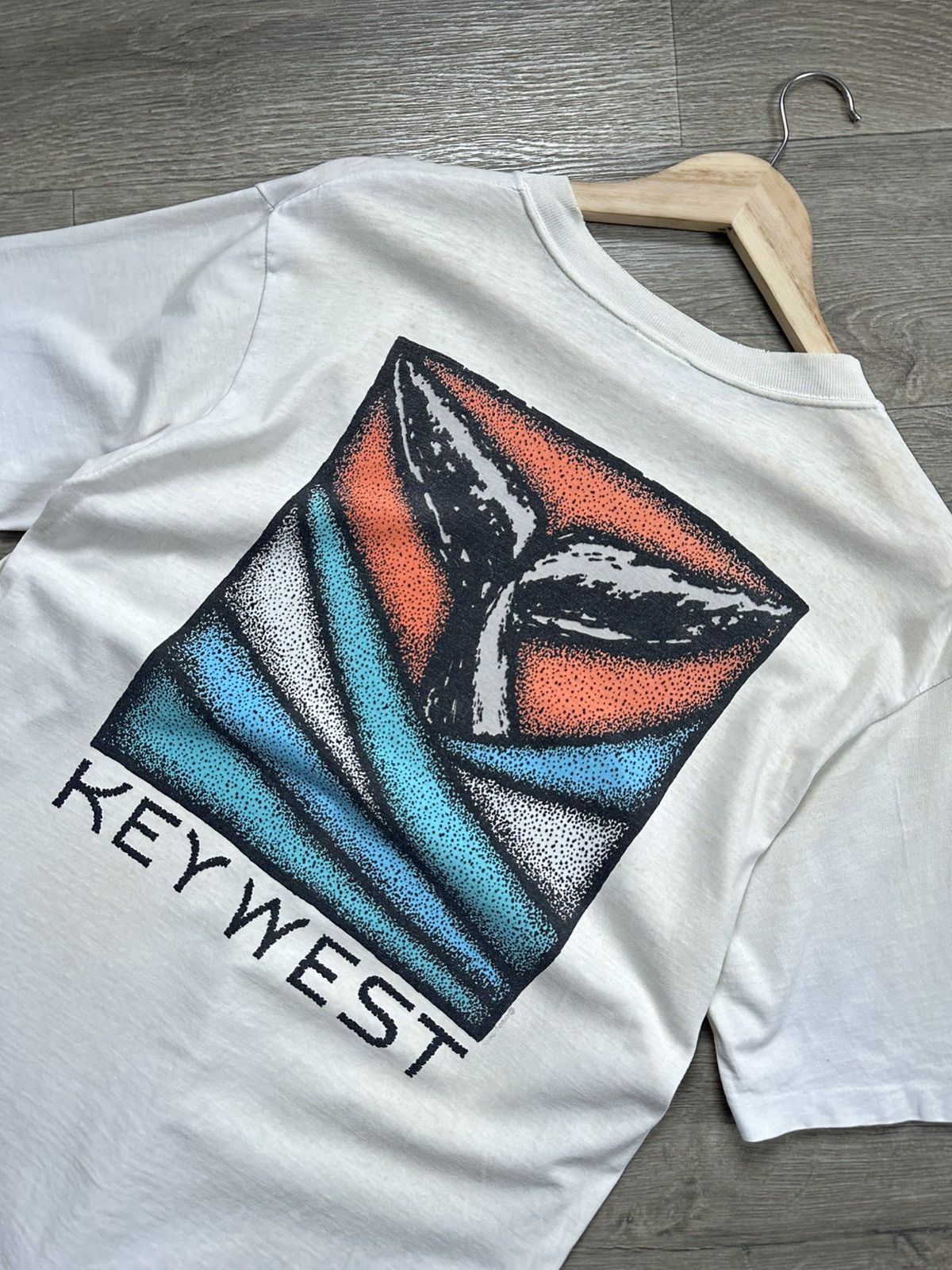 Other 🫧 Vintage 90s Crazy Shirts Key West Whale Tail Art White Size US M / EU 48-50 / 2 - 5 Thumbnail