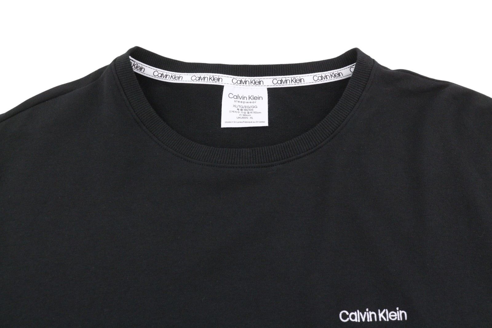 Calvin Klein XL Black Crew Logo Pullover 87674 Size US XL / EU 56 / 4 - 4 Thumbnail