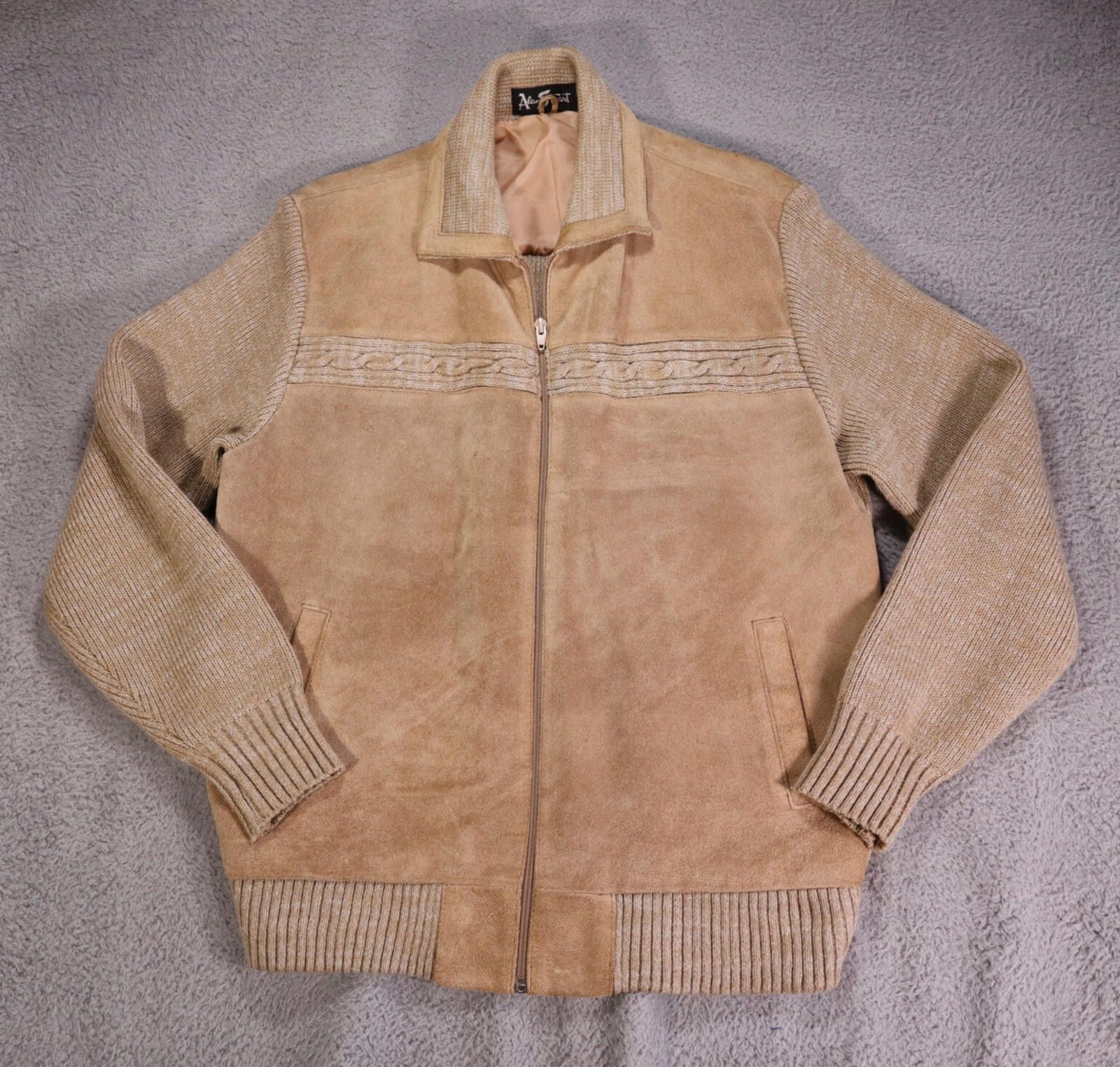 Other Alan Stuart Jacket split leather suede zip beige men xl vtg Size US XL / EU 56 / 4 - 2 Thumbnail