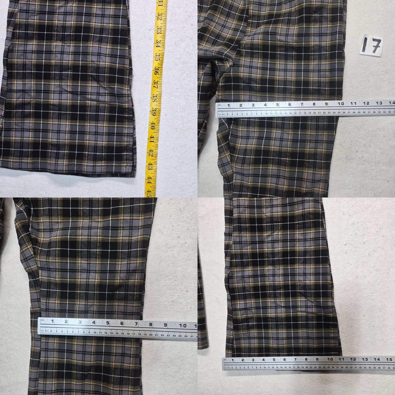 Forever 21 FOREVER 21 Women Pants Black Window Pane Plaid Boot Cut 1X Plus Size High Rise Dress Pants Womens Size 40" / US 18 - 8 Thumbnail