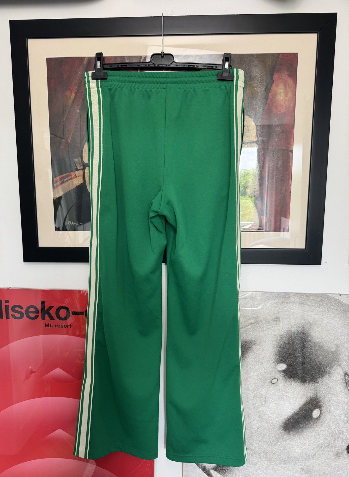 Celine Celine Green Track Pants Hedi Slimane Mini Logo Sample Rare Size US 32 / EU 48 - 2 Thumbnail