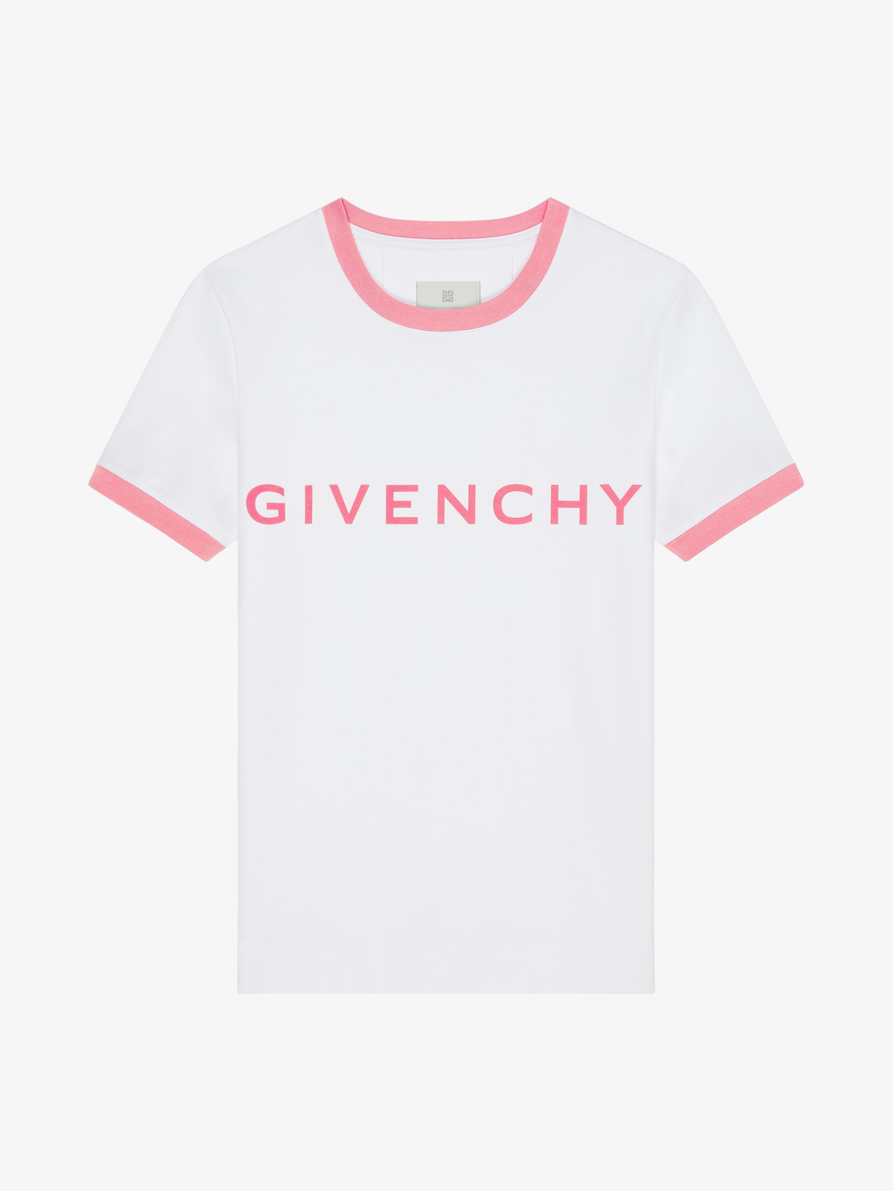 Givenchy o1w1db10825 Ringer T Shirt in White Size S / US 4 / IT 40 - 1 Thumbnail