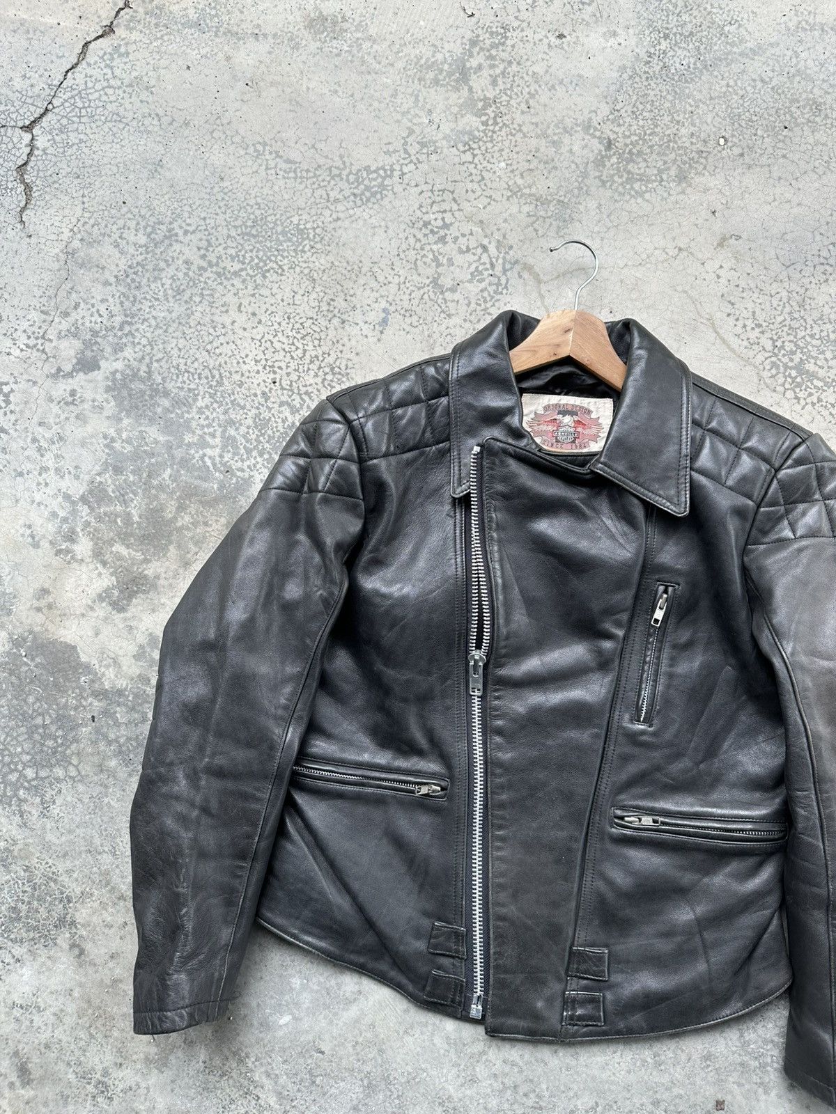 Vintage 👹Vintage Ashville Motor Double Collar Leather Jacket Size US S / EU 44-46 / 1 - 3 Thumbnail