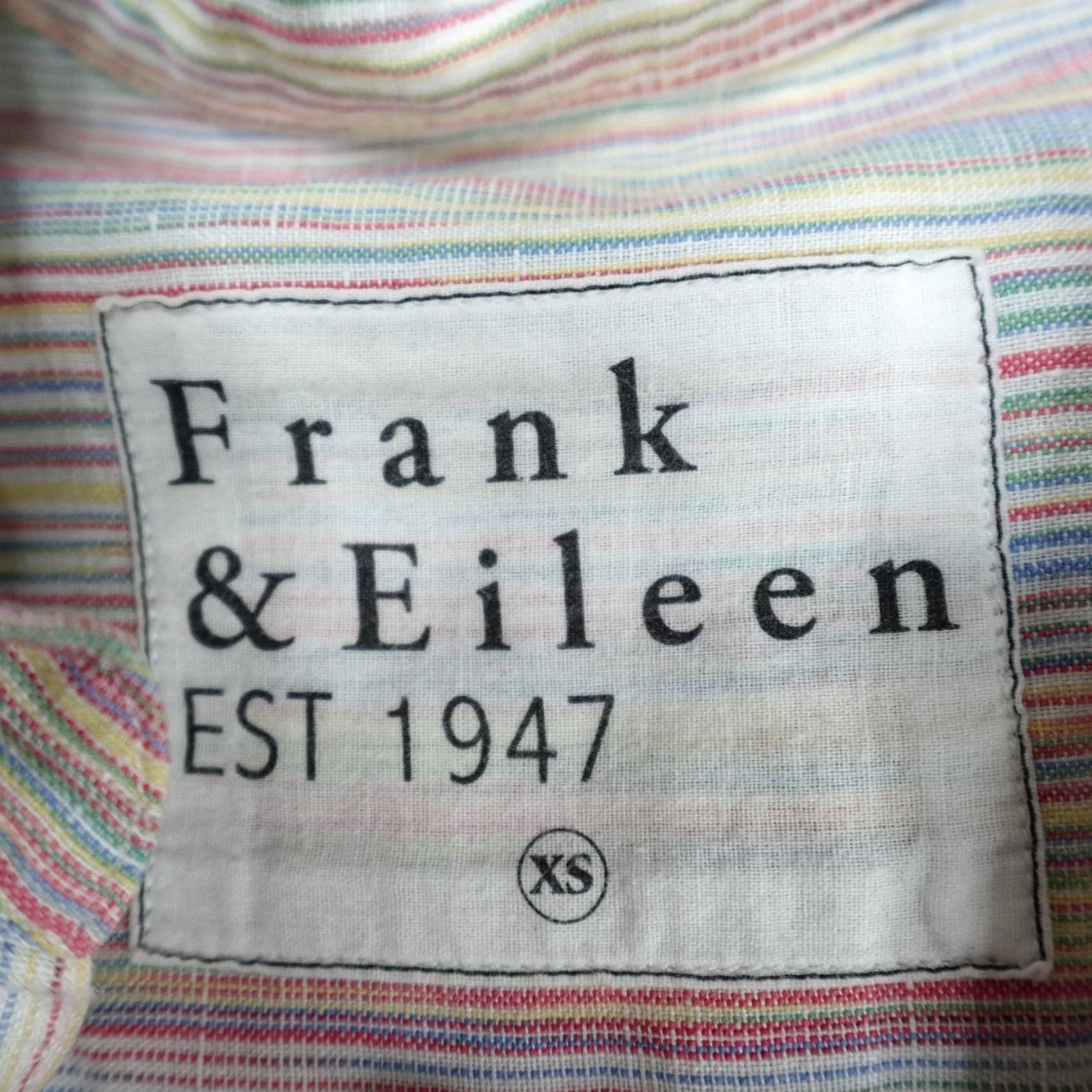 Frank & Eileen Frank & Eileen Shirt XS White Striped Linen Cotton Short Sleeve Button-Up Womens XS White Striped Linen Cotton Shirt Size XS / US 0-2 / IT 36-38 - 4 Thumbnail