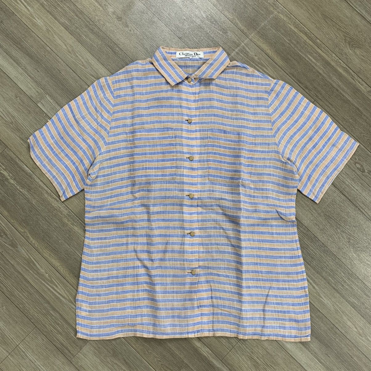 Christian Dior Monsieur Christian Dior Pret-A-Porter Double Pocket Stripe Shirt Size US M / EU 48-50 / 2 - 2 Thumbnail