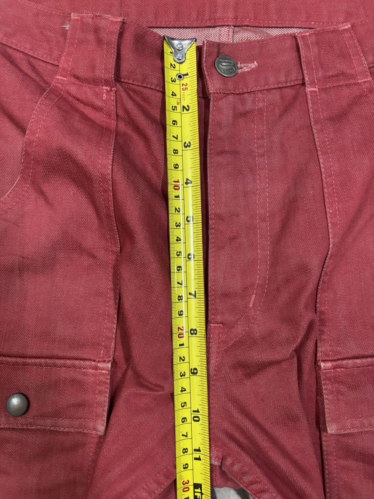 PPFM Vintage Japanese Brand PPFM Red Baggy Bush Denim Pants Size US 30 / EU 46 - 18 Thumbnail
