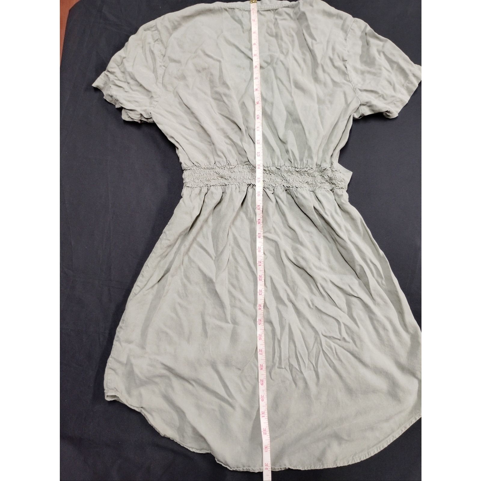 Anthropologie Anthropologie Cloth & Stone Light Olive Gray Tie-Waist Dress Size M / US 6-8 / IT 42-44 - 6 Thumbnail