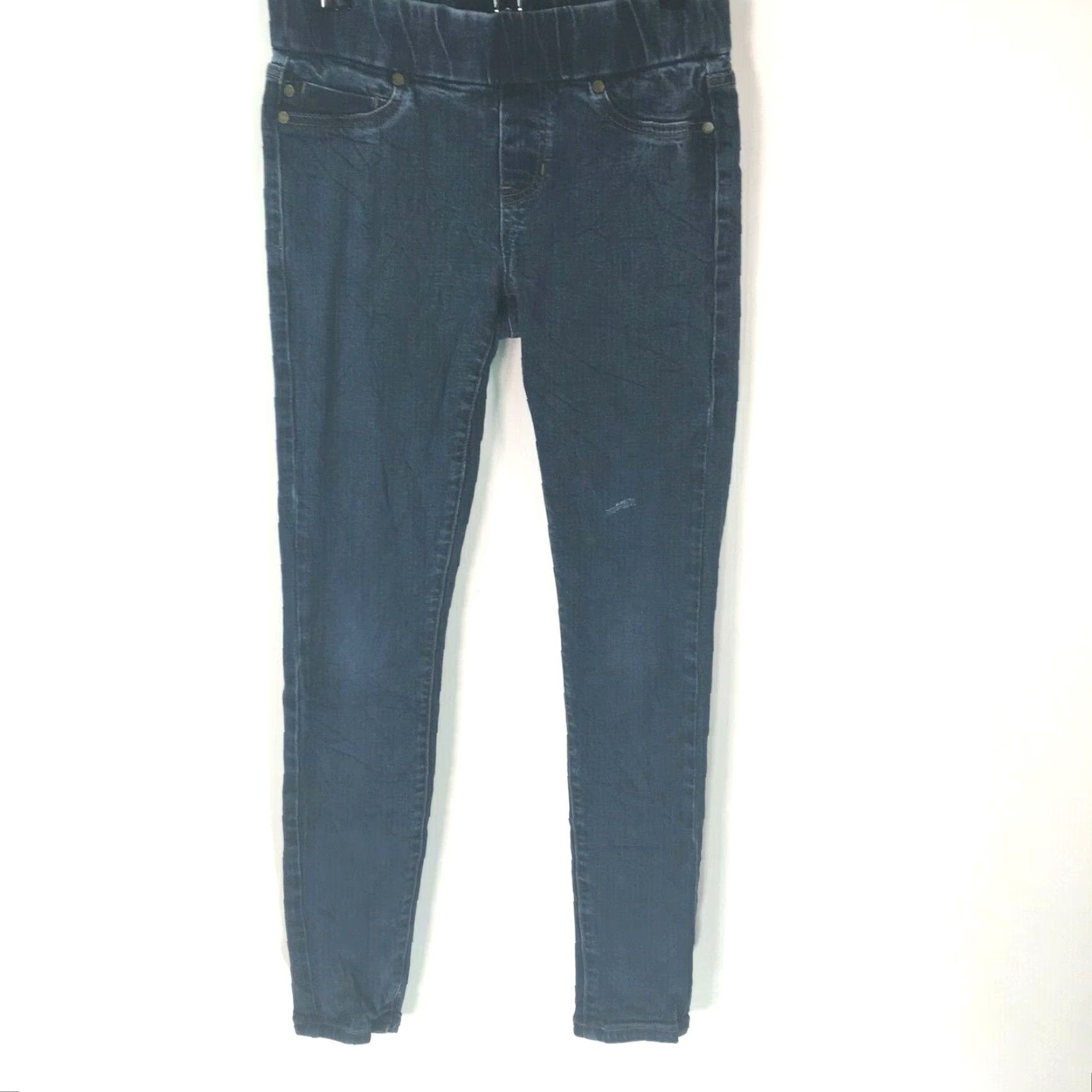 Vintage Liverpool Jeans Skinny Blue Denim Flat Front Petite OP Womens 27in Inseam Casual Stretch 5-Pocket Jeans Size 25" / US 0 / IT 36 - 2 Thumbnail