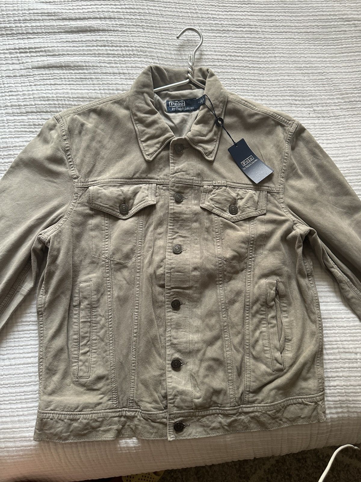 Polo Ralph Lauren Polo Ralph Lauren Grey Goat Leather Trucker 