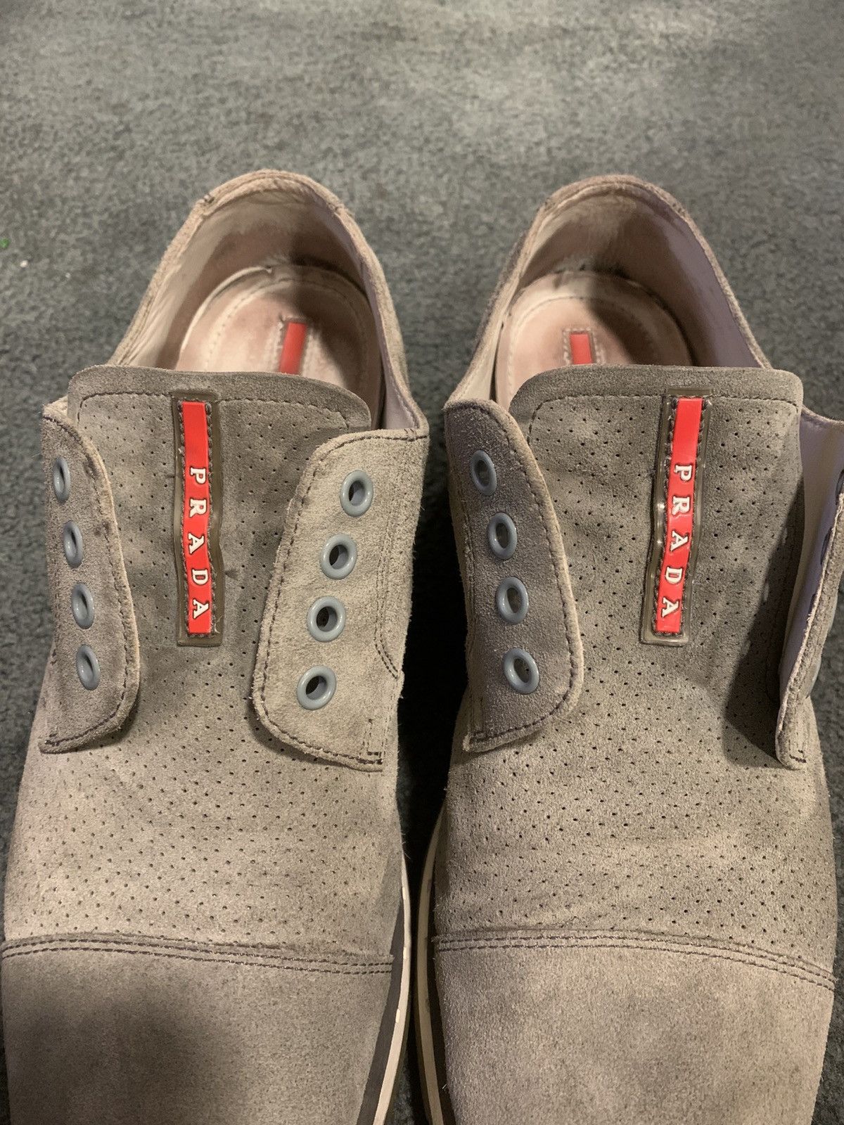 Prada PRADA GREY SUEDE SNEAKERS Size US 9 / EU 42 - 6 Thumbnail