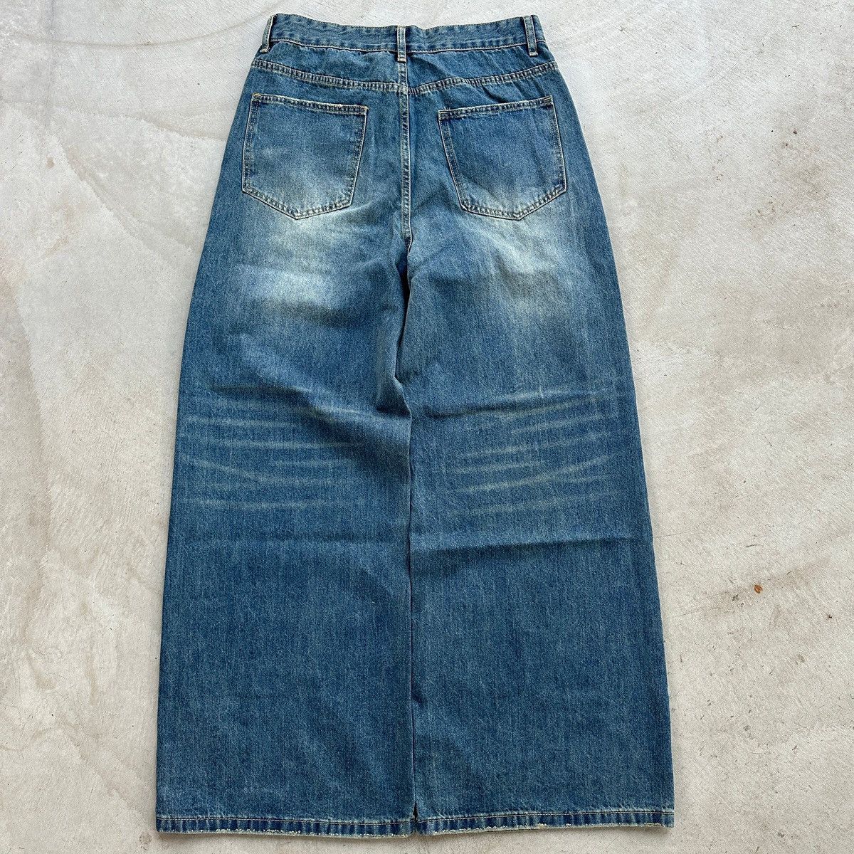 Jean Baggy Wide Leg Blue Denim Jeans 👖‼️ Size US 32 / EU 48 - 2 Thumbnail
