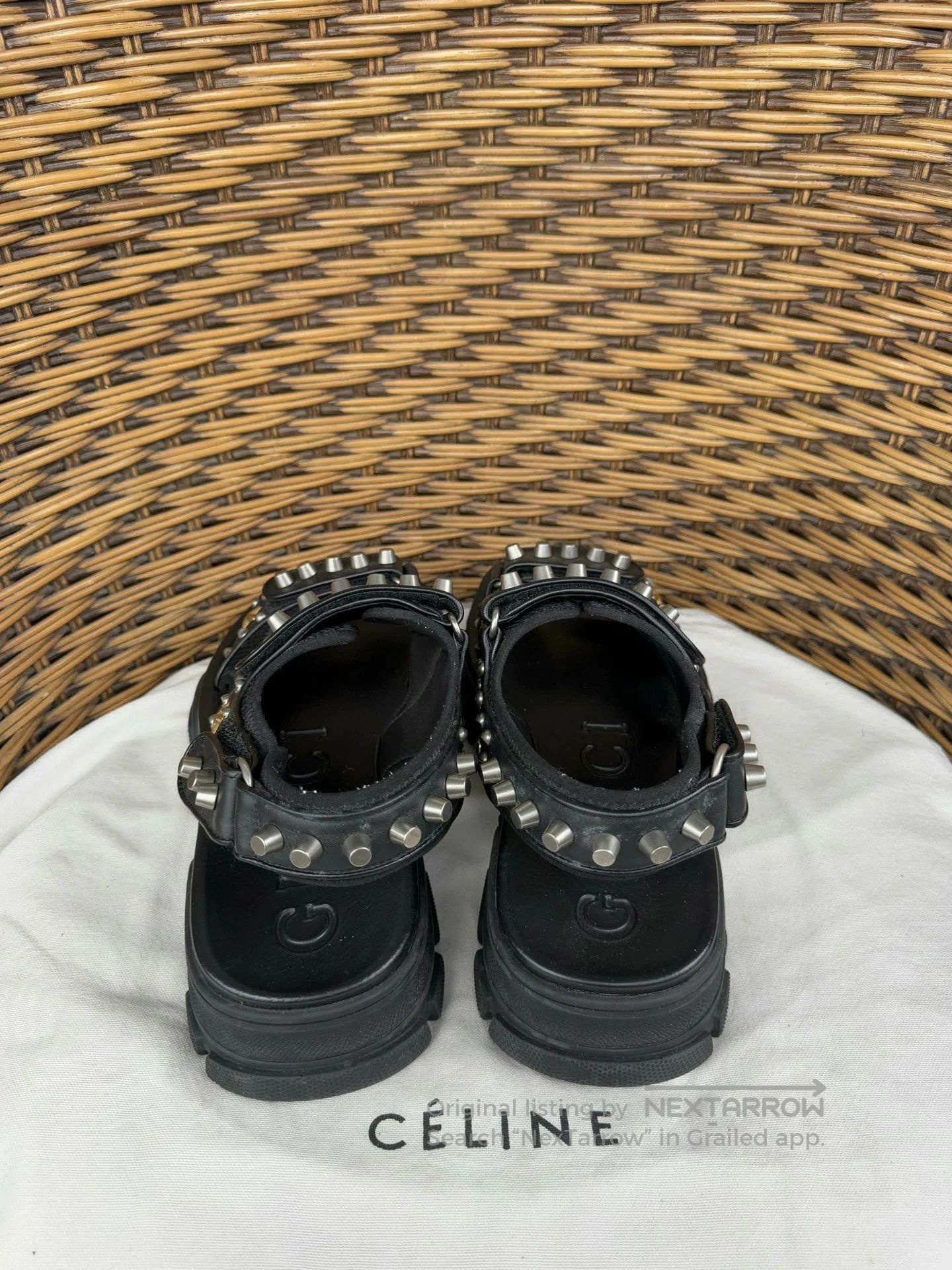 Gucci Gucci Black Studded Men's Sandals. Size US 8.5 / EU 41-42 - 3 Thumbnail