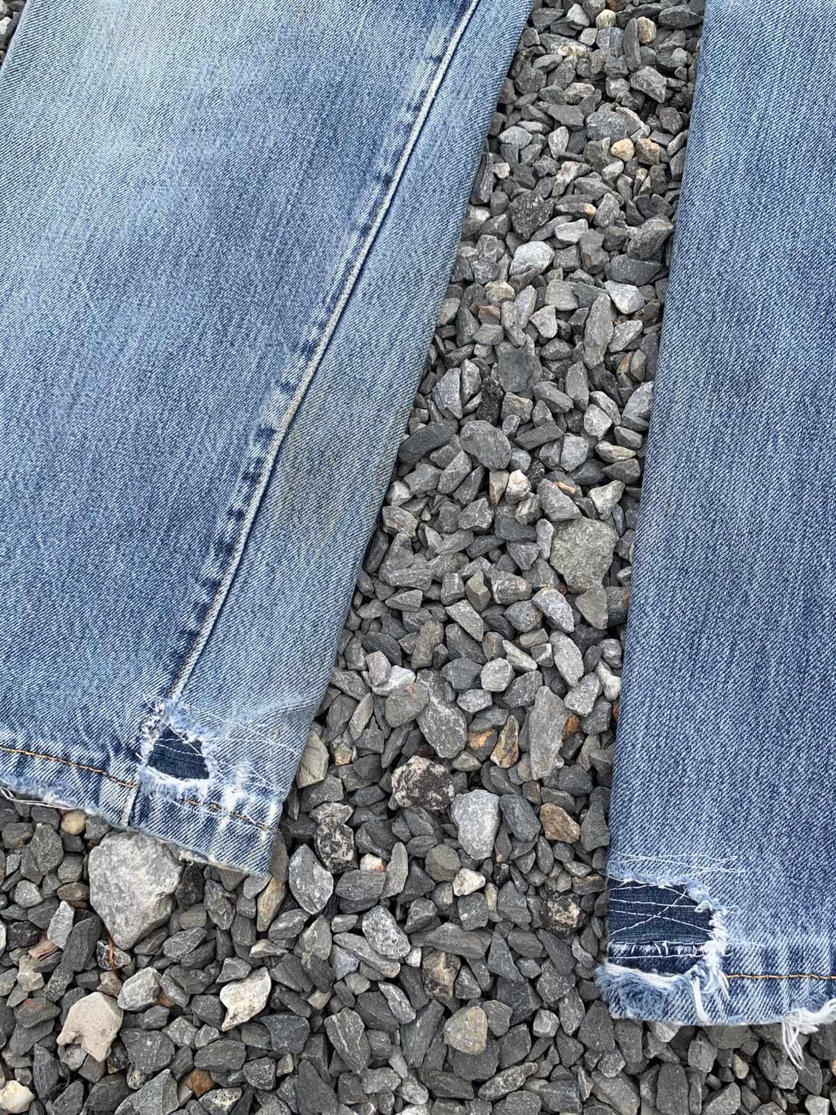 Kapital VINTAGE LEVIS 501XX BIG E SELVEDGE DAMAGE DISTRESSED DENIM Size US 30 / EU 46 - 20 Thumbnail