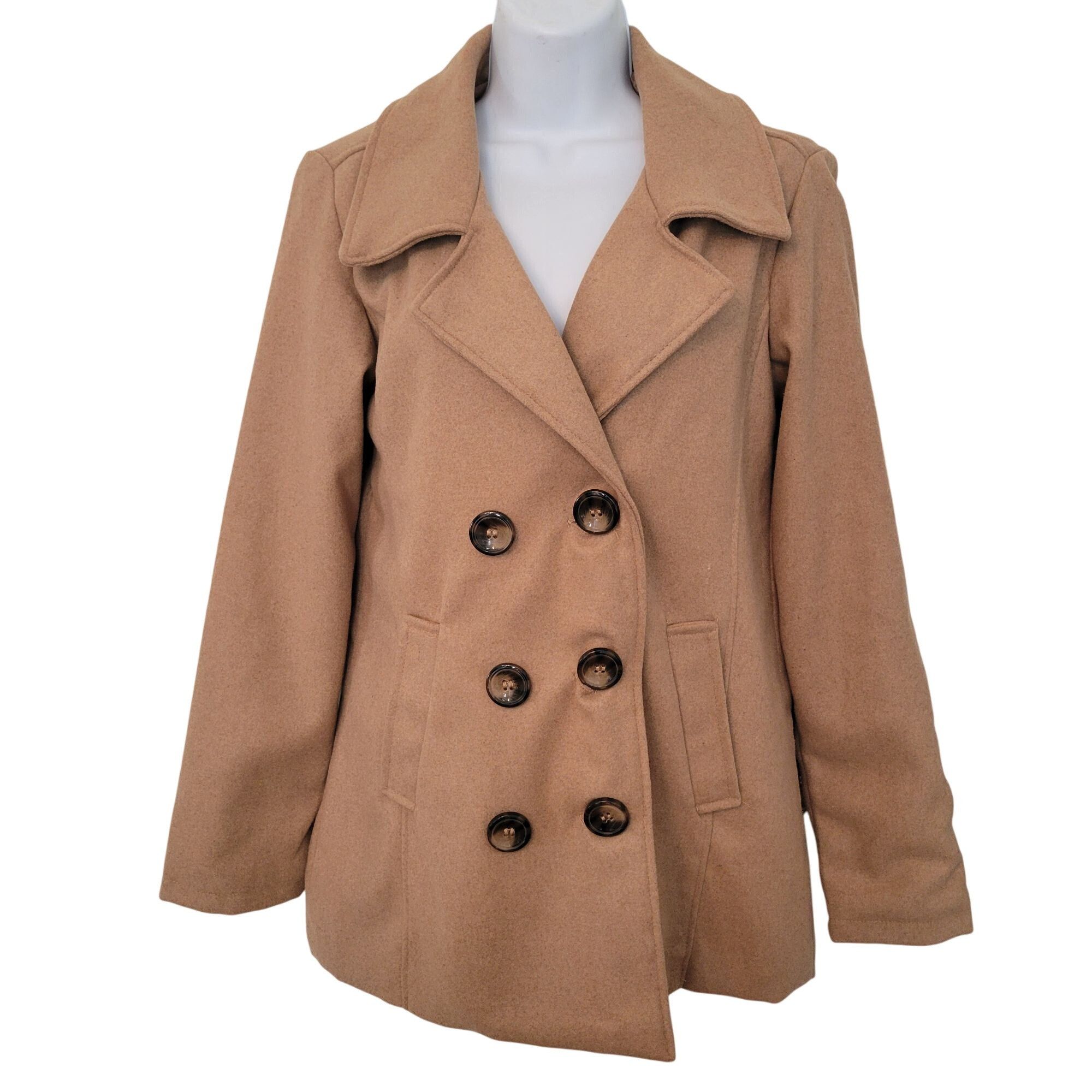 Other Me Jane Camel Tan Double Breasted Peacoat S Preppy Twee Acad Size S / US 4 / IT 40 - 1 Thumbnail