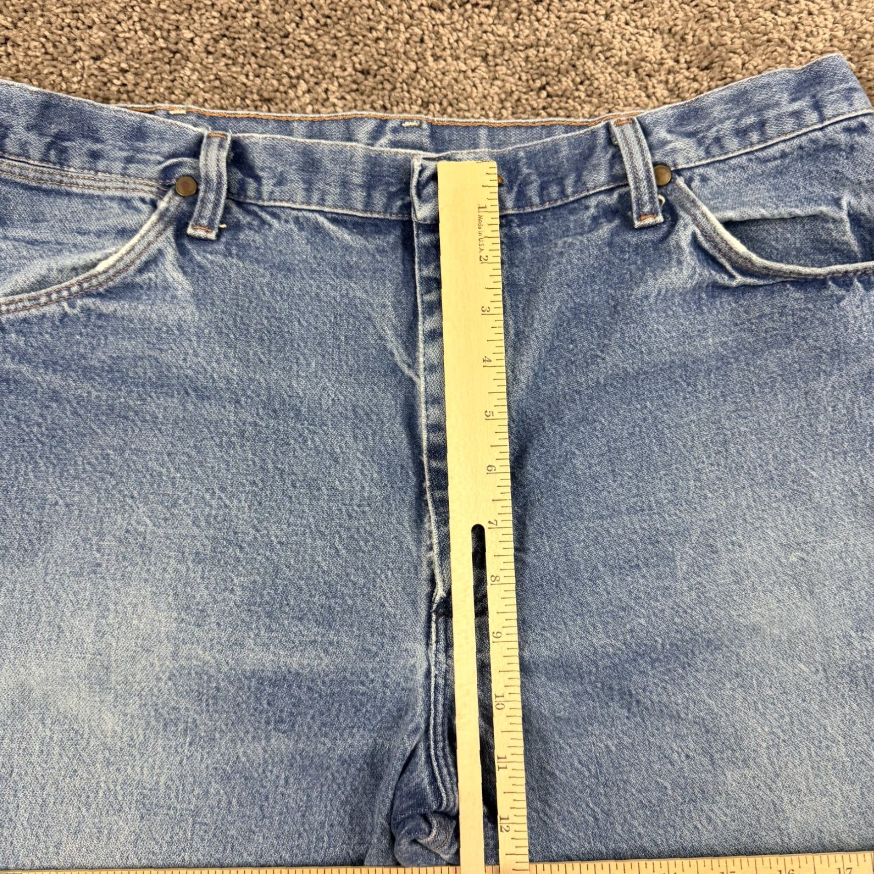 Wrangler VINTAGE Wrangler Jeans Mens 38 Slim Fit Denim Cowboy Cut Wrangler Cowboy Cut Jeans 936 100% Cotton Blue USAs Mens Jeans 38x30 Size US 35 - 4 Thumbnail