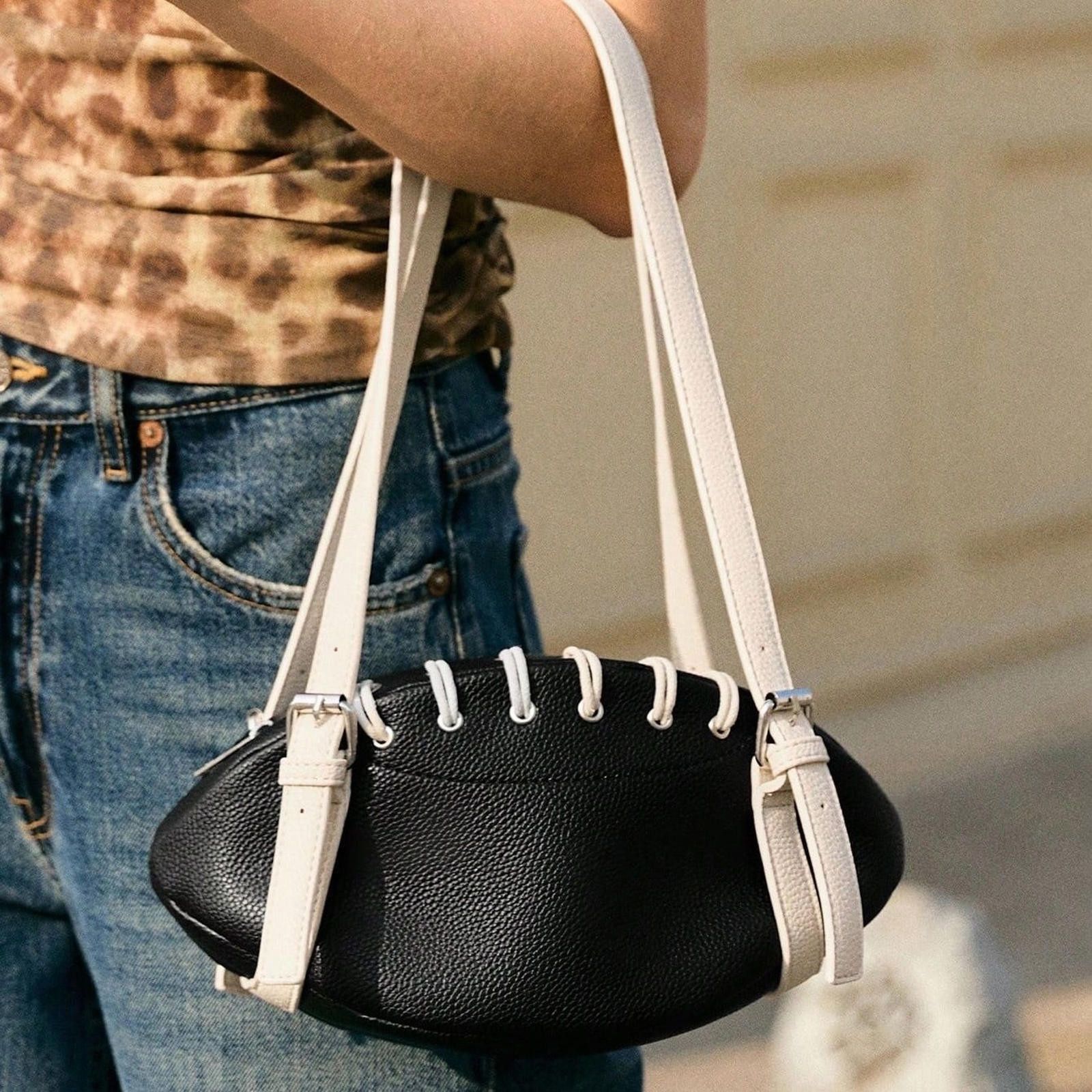 Vintage Half-Round Rugby Bag – Strap Detail, Shoulder Fit Size ONE SIZE - 2 Thumbnail