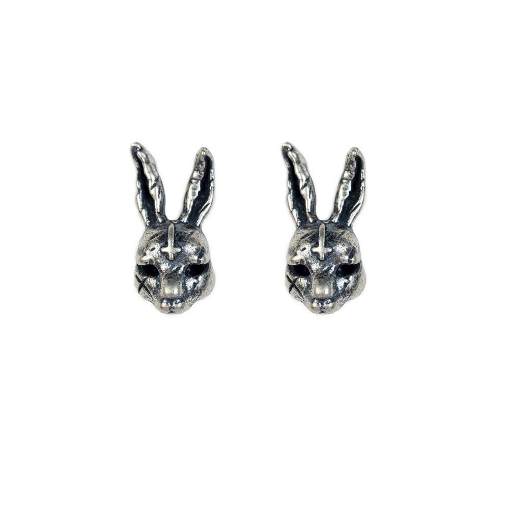 Jewelry 925 Silver Rabbit Crazy Earrings One Pairs Chrome Jewelry Size ONE SIZE - 5 Thumbnail