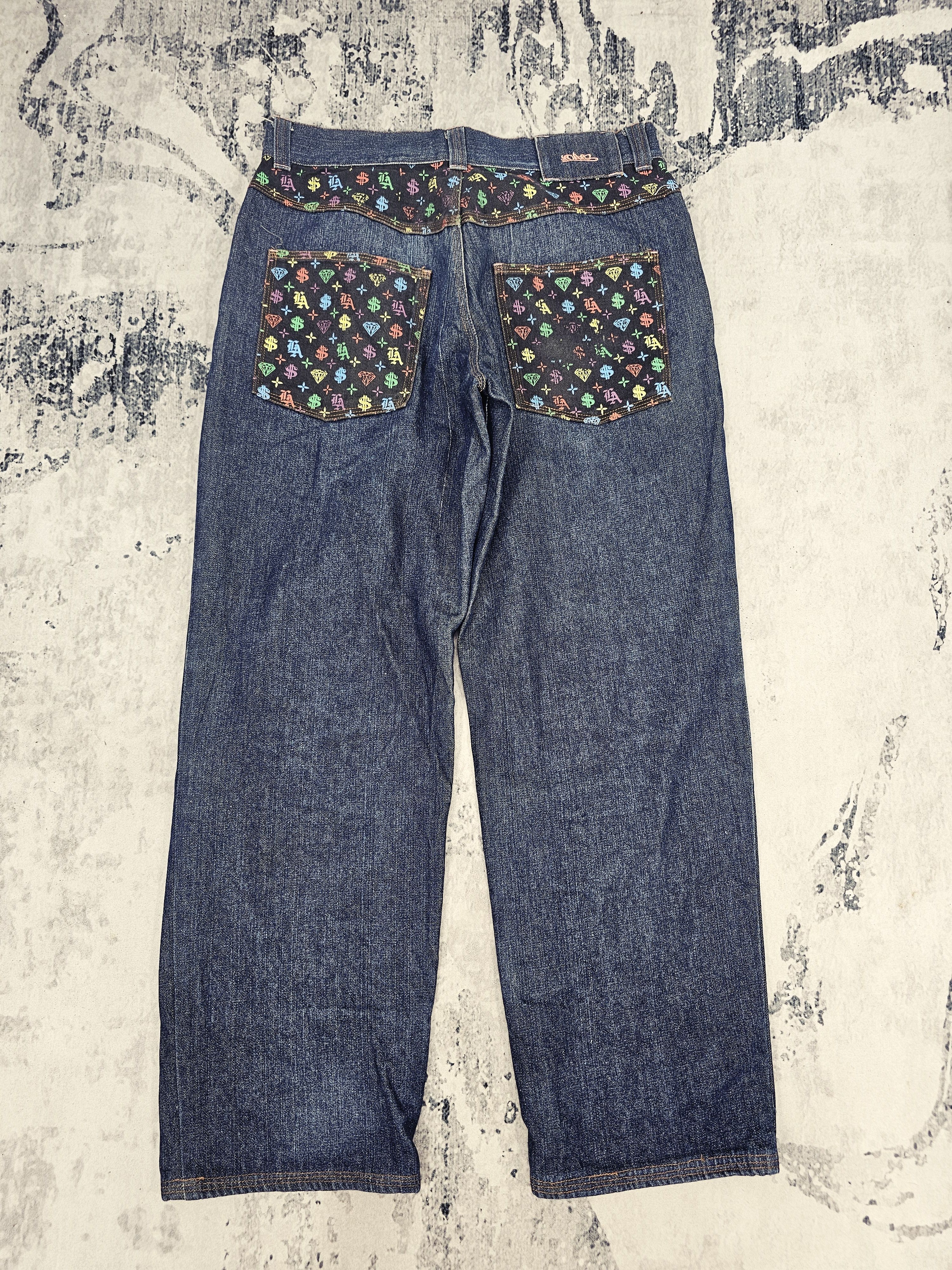 OCTOPUS ARMY Streetwear Baggy Blue Jeans Size 34x30 JB0341