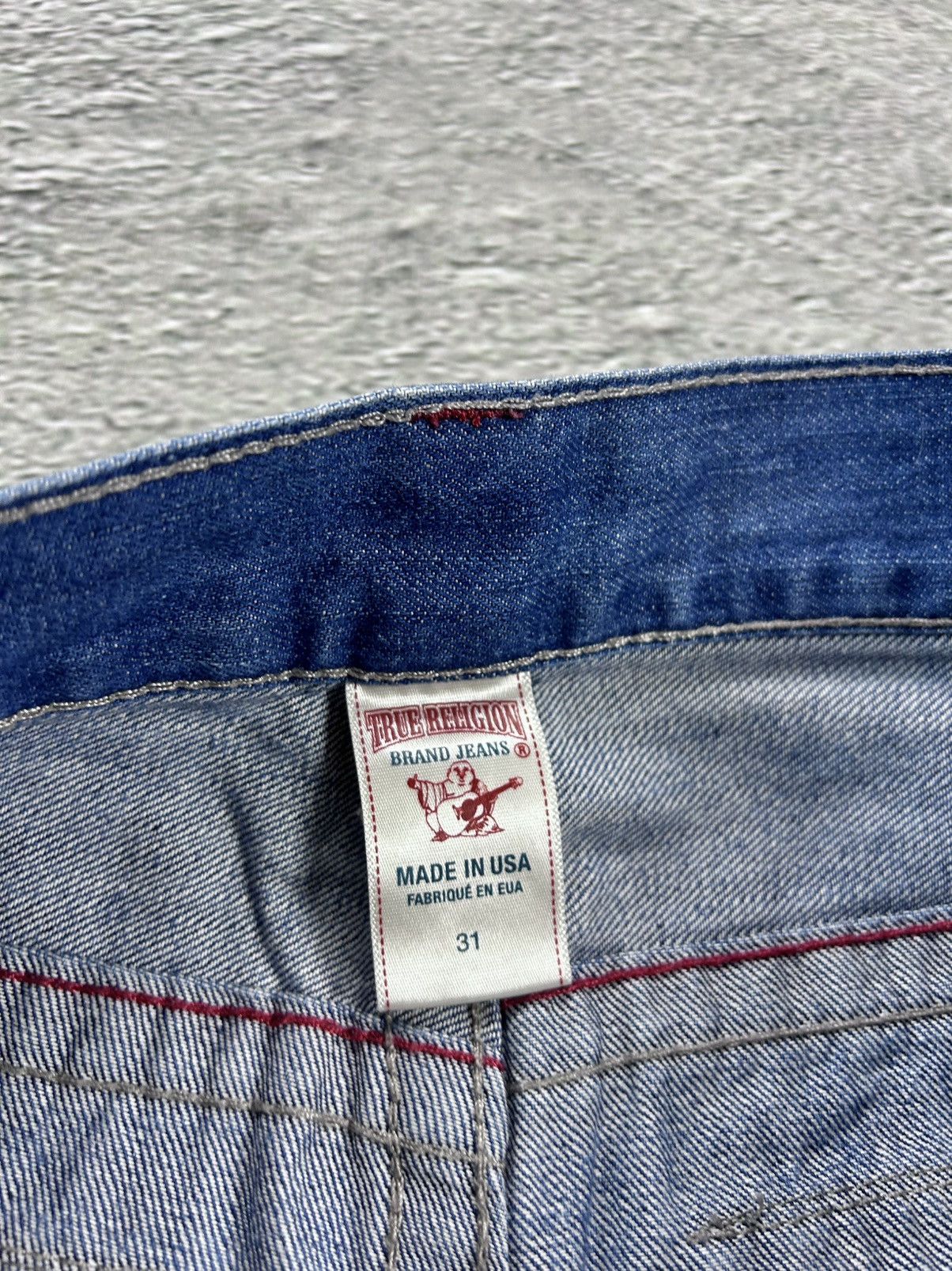 True Religion True Religion vintage blue jeans straight red logo Y2K Size US 31 - 7 Thumbnail